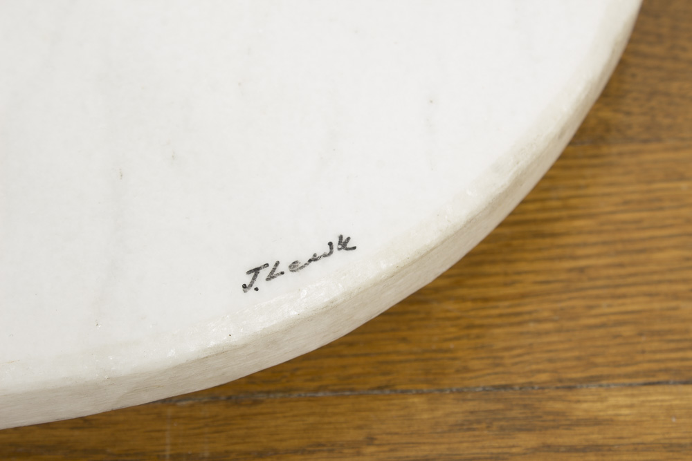 Jim Lewk Mixed Media Sculpture of Man with Balloons