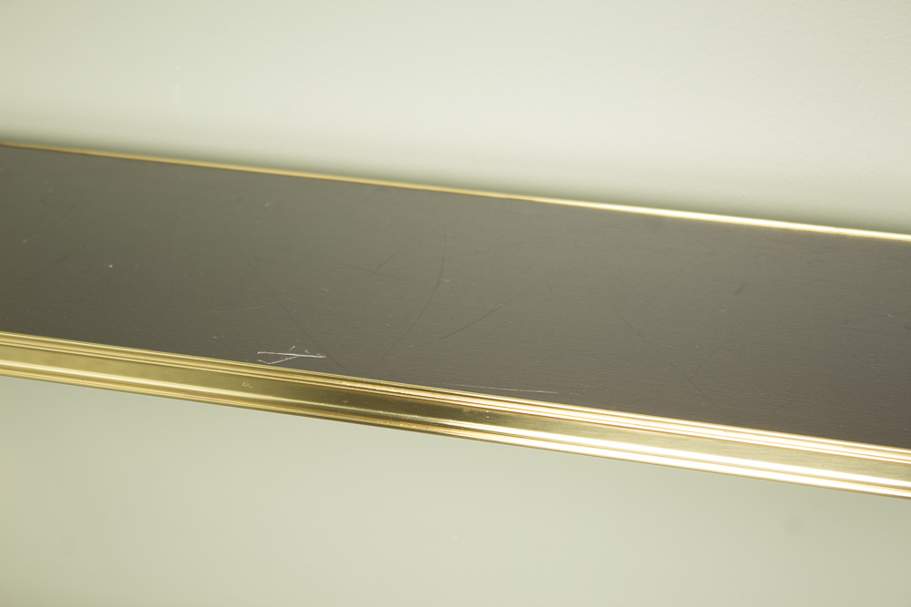 Hollywood Regency Style Gold Shelving Units