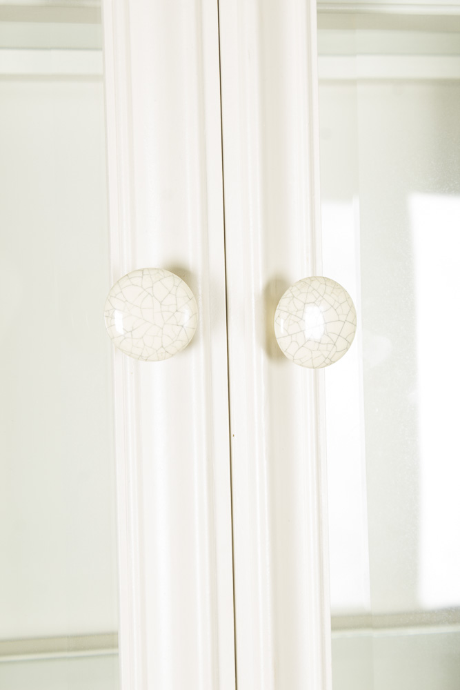 White Painted Illuminated China Cabinet