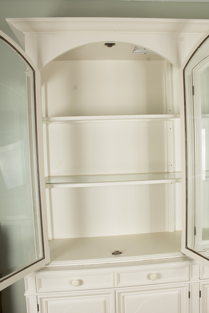 White Painted Illuminated China Cabinet