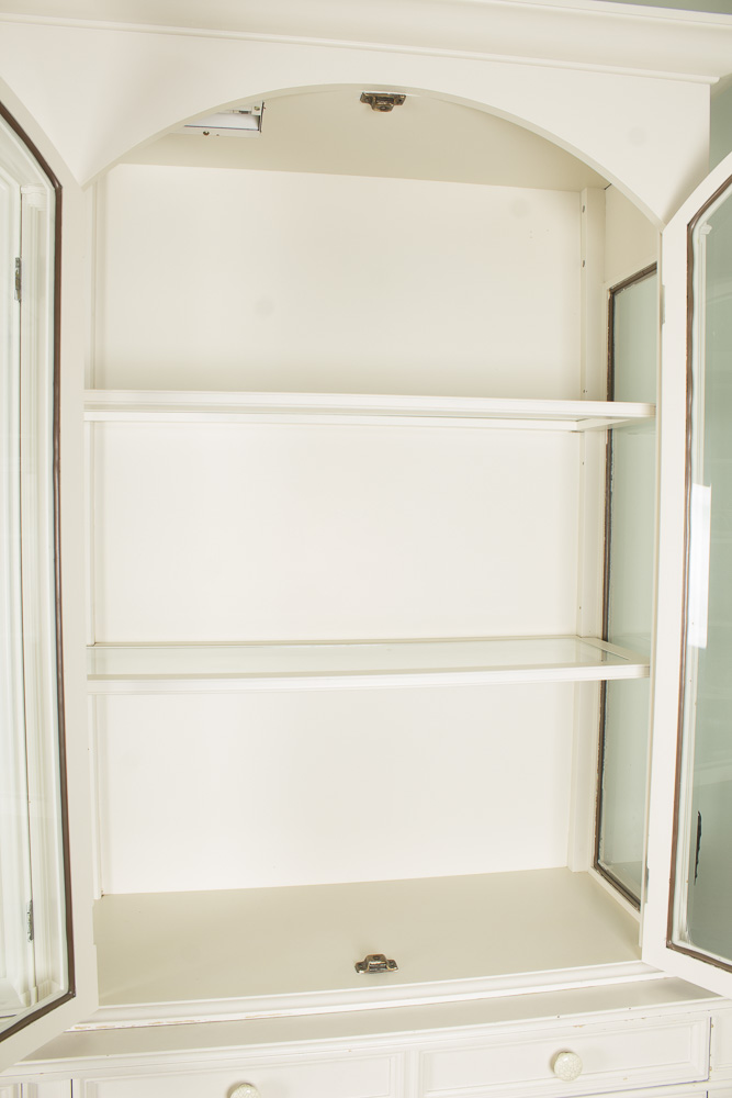 White Painted Illuminated China Cabinet