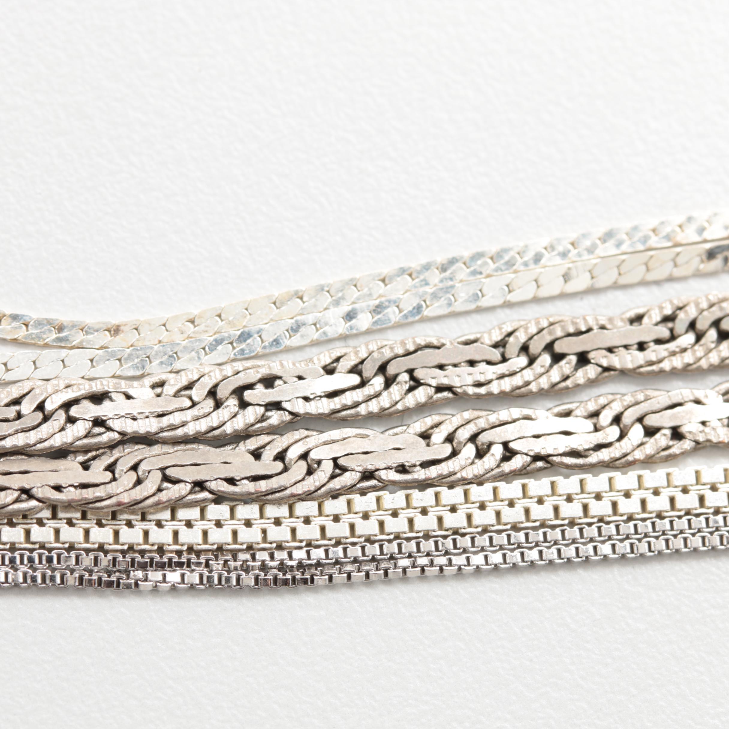 Sterling Silver Chain Necklace Selection