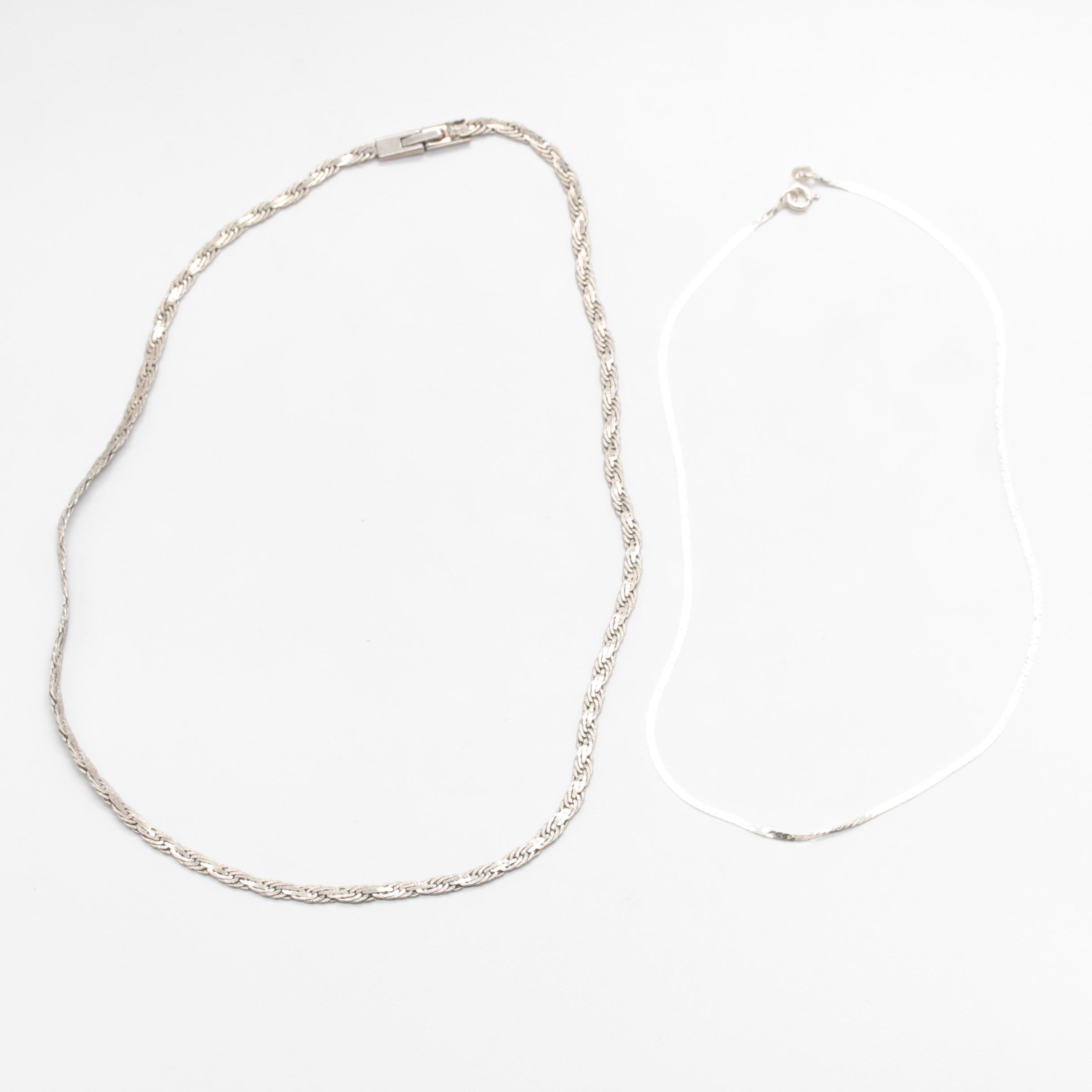 Sterling Silver Chain Necklace Selection