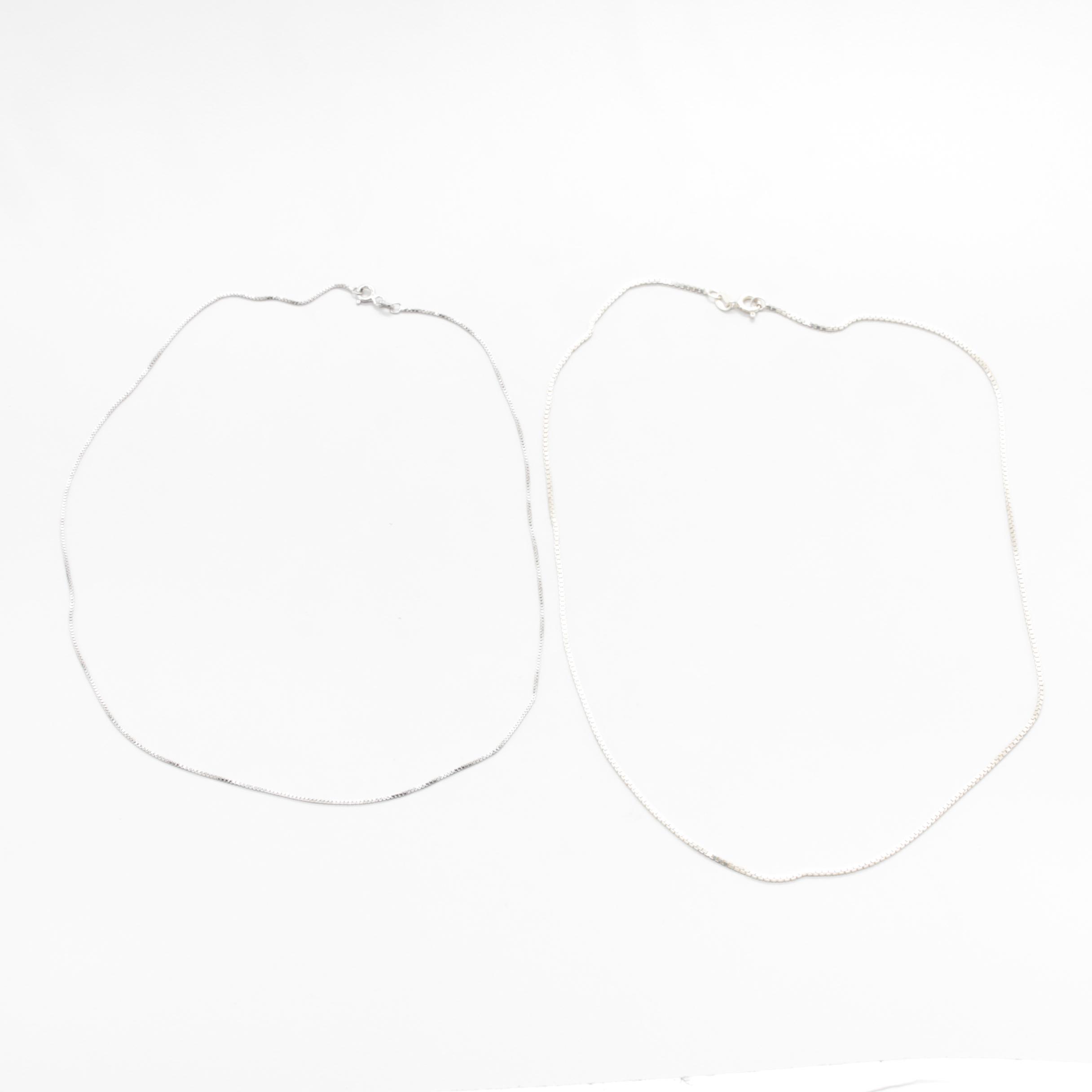 Sterling Silver Chain Necklace Selection