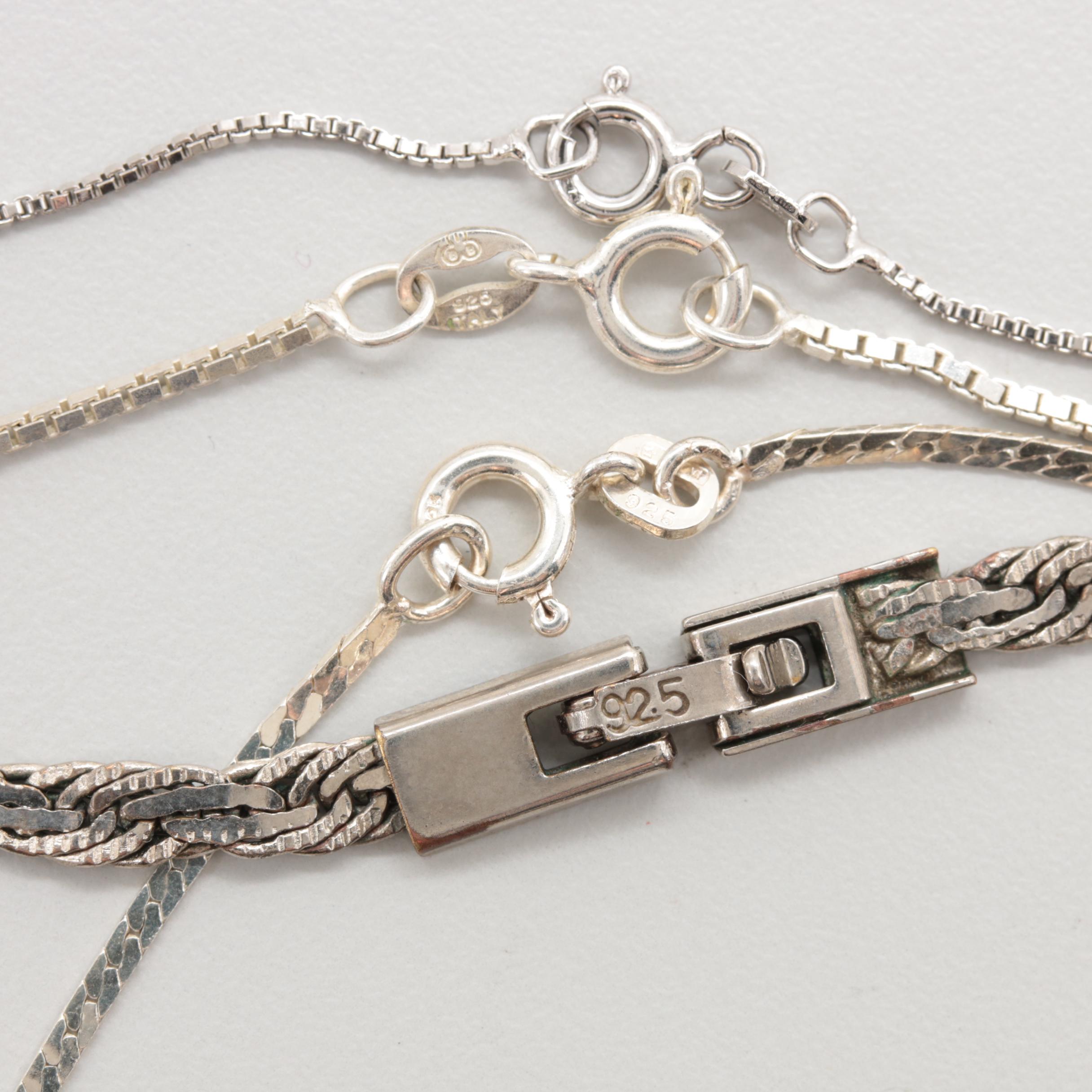 Sterling Silver Chain Necklace Selection