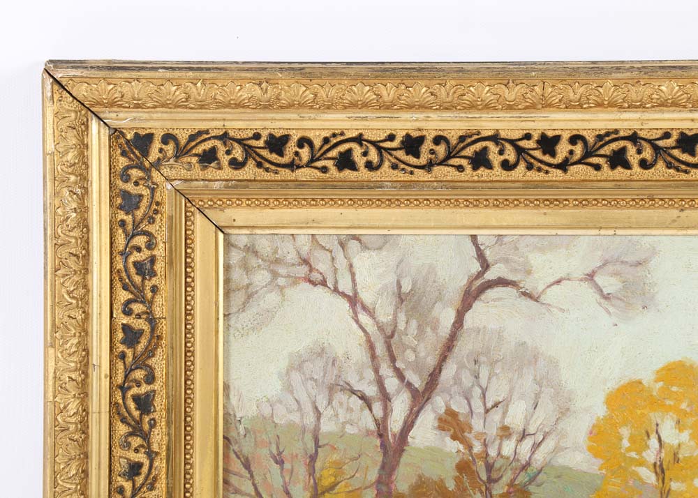 Oscar B. Erickson Oil Landscape Painting on Board