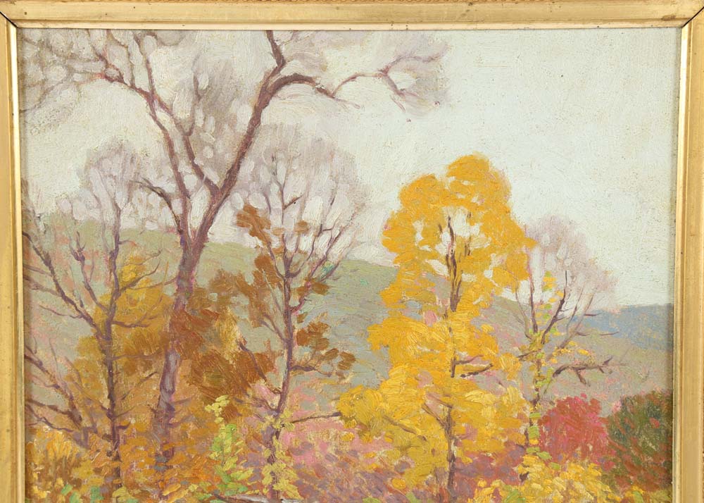 Oscar B. Erickson Oil Landscape Painting on Board