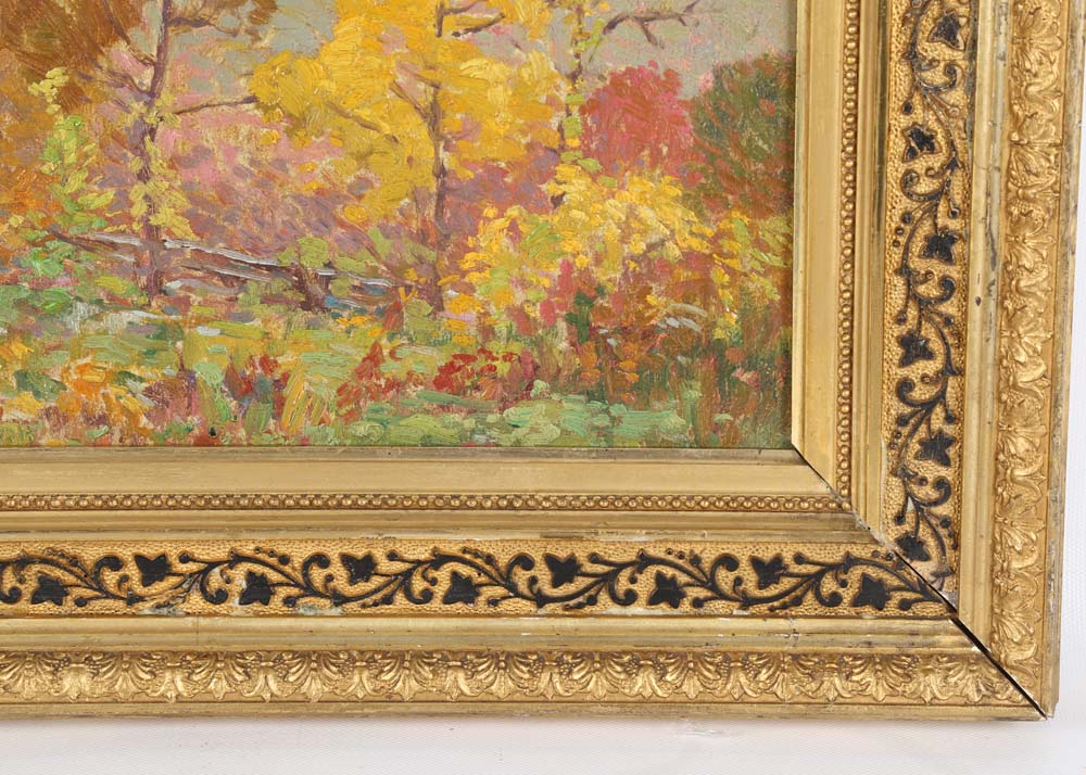 Oscar B. Erickson Oil Landscape Painting on Board