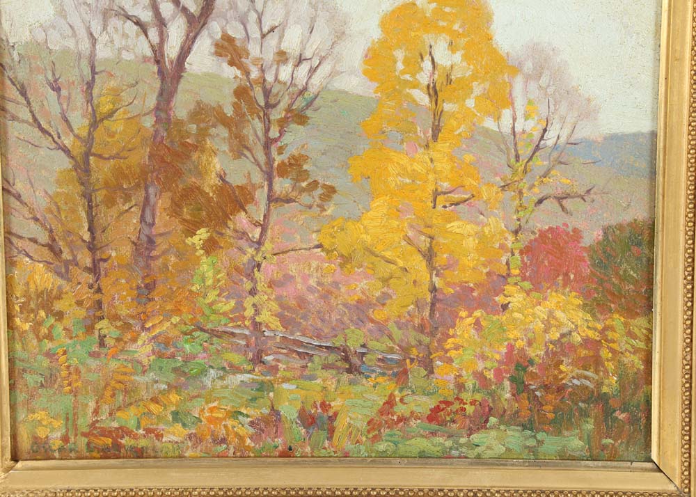 Oscar B. Erickson Oil Landscape Painting on Board