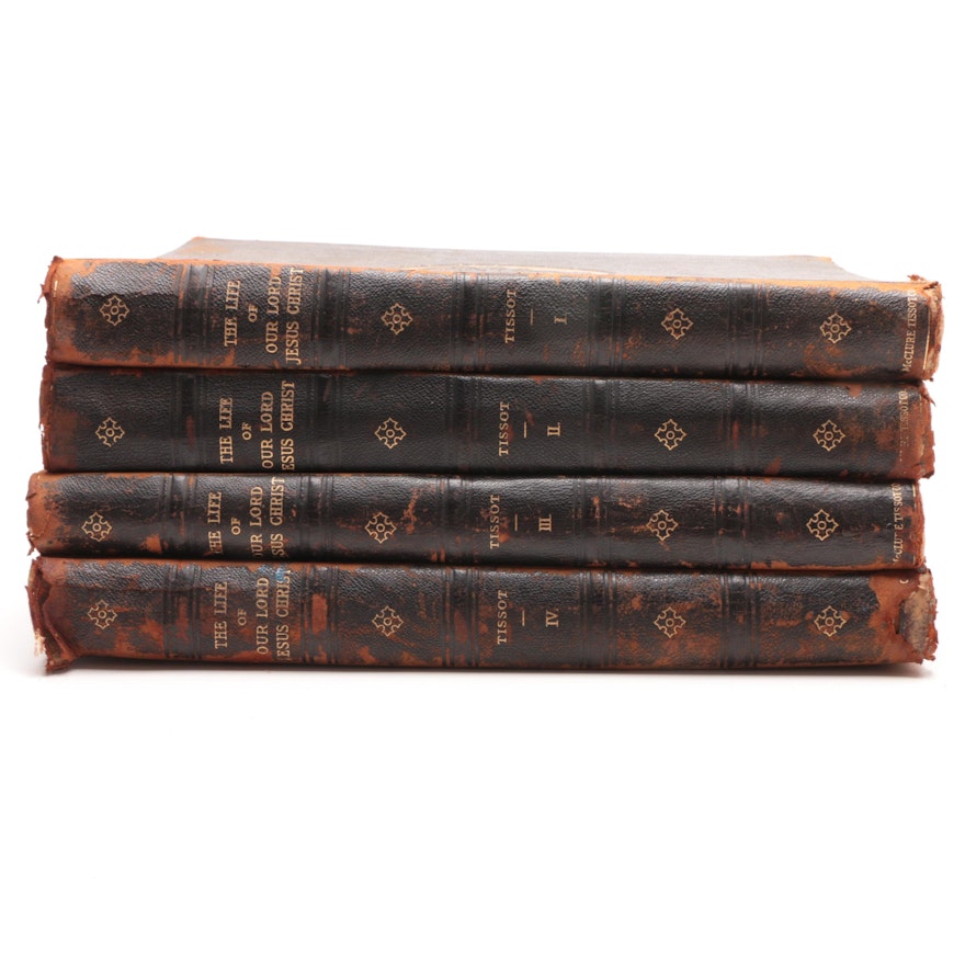 Antique Four Volume Collection on the Life of Jesus Christ