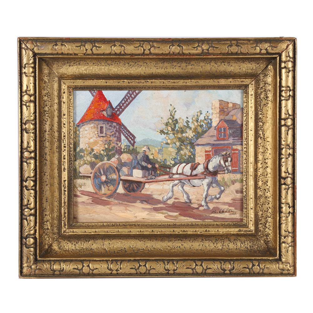 Maurice Lebel Oil Painting on Board
