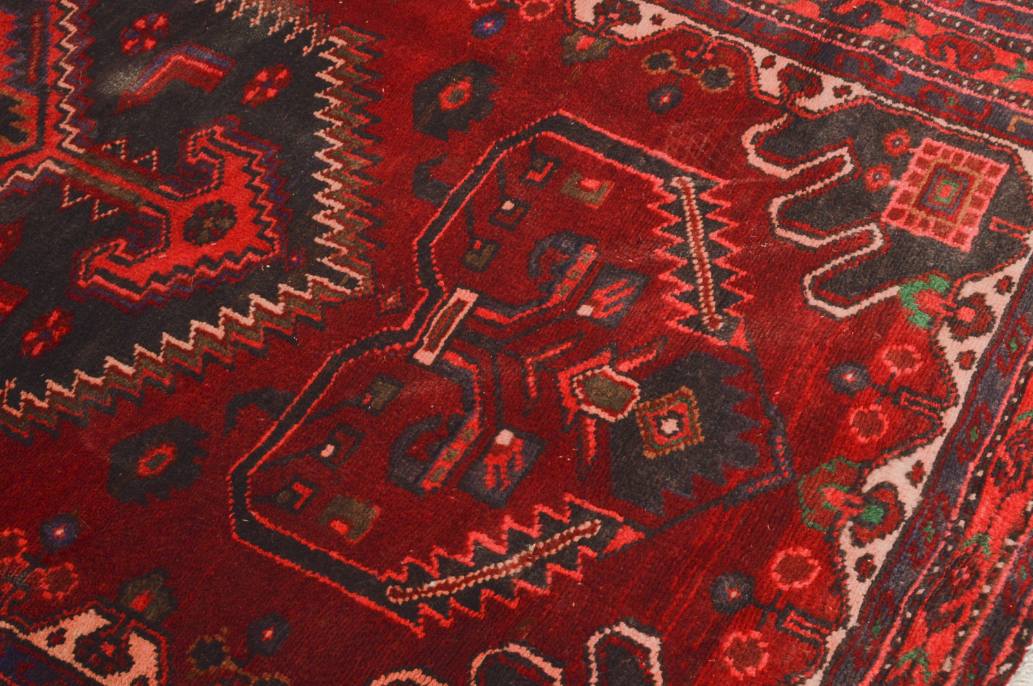 Hand-Knotted Shahsavan Wool Accent Rug