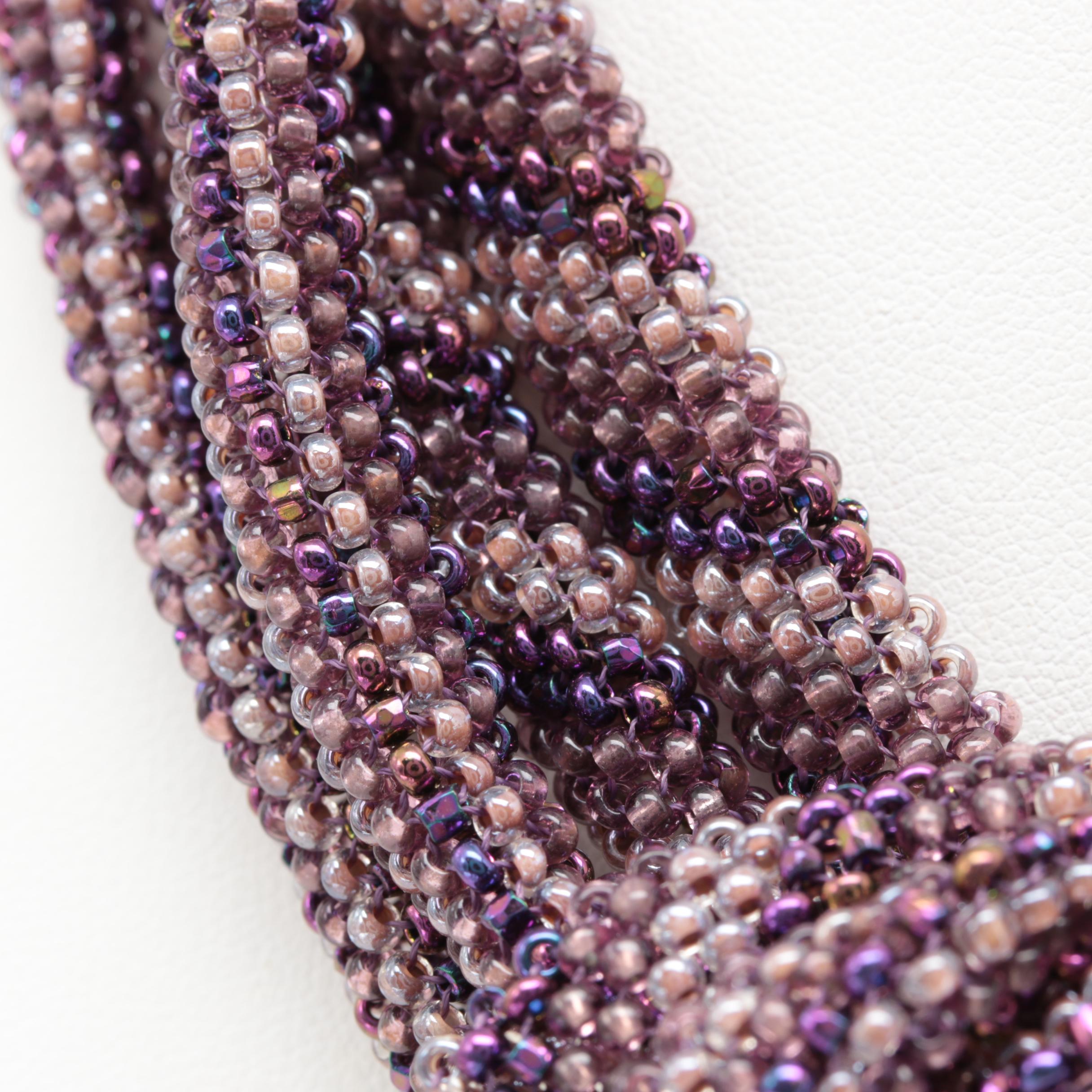 Aposio & Co. Murano Glass and Crystal Knotted Necklace