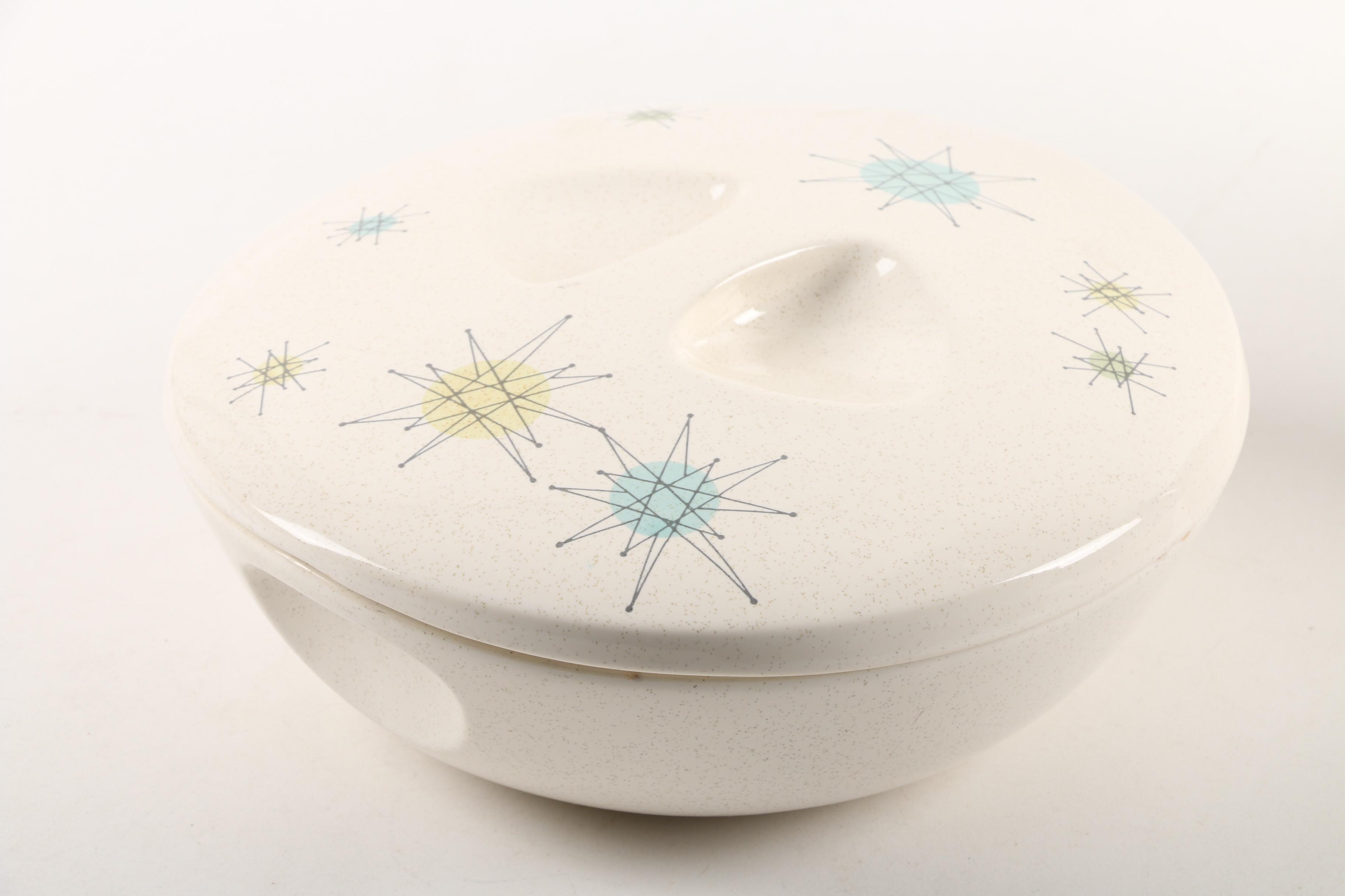 Mid Century Franciscan "Starburst" Table and Serveware Circa 1954 -1966