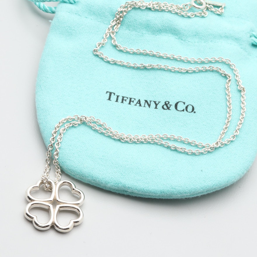Tiffany & Co. Sterling Silver Four Leaf Clover Necklace