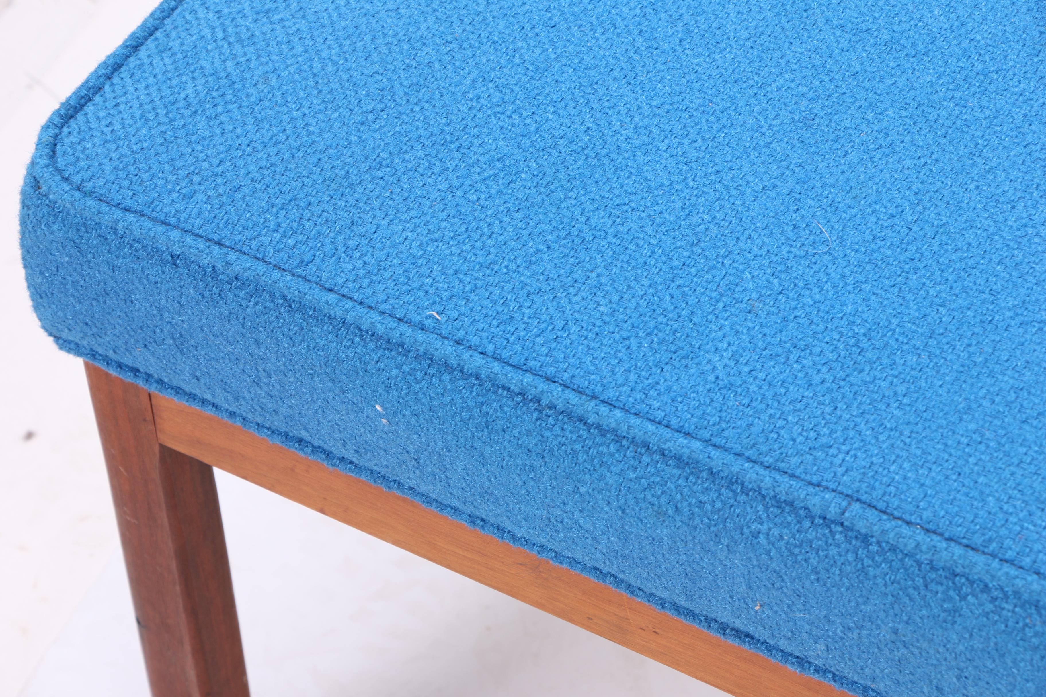Blue Upholstered Accent Bench