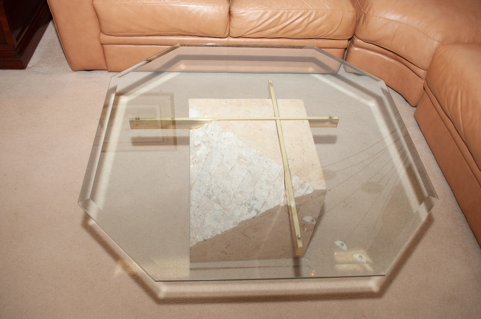 Contemporary Glass Top Coffee Table