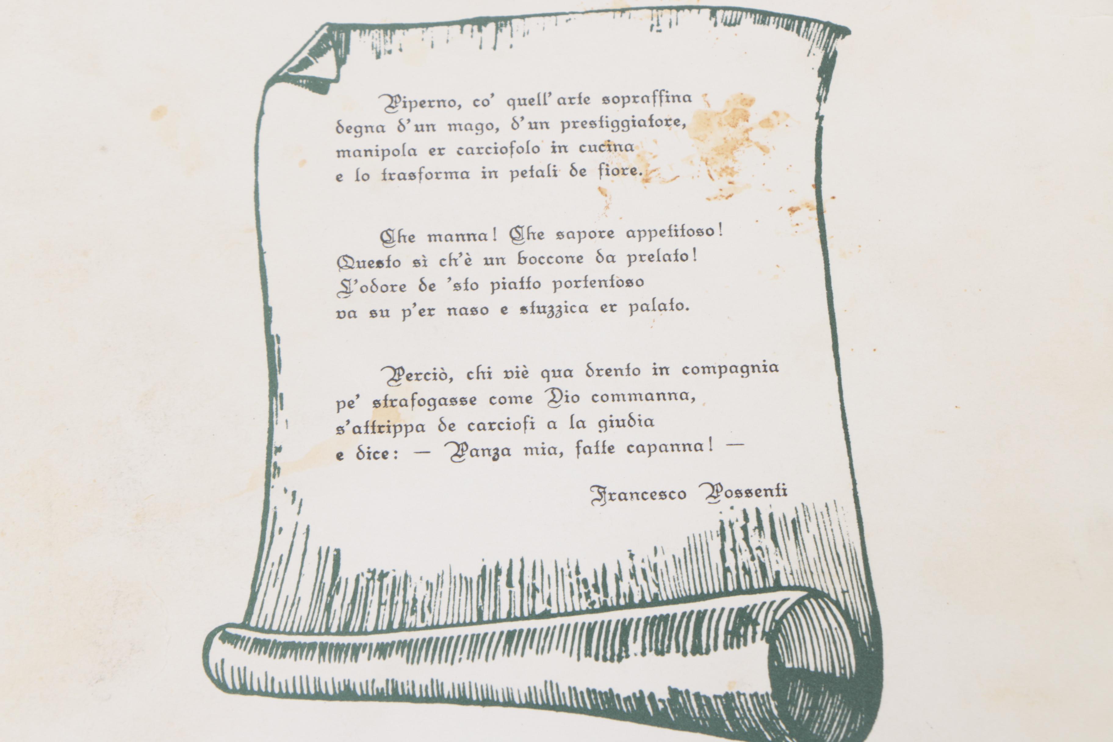 Vintage Italian Restaurant Menus