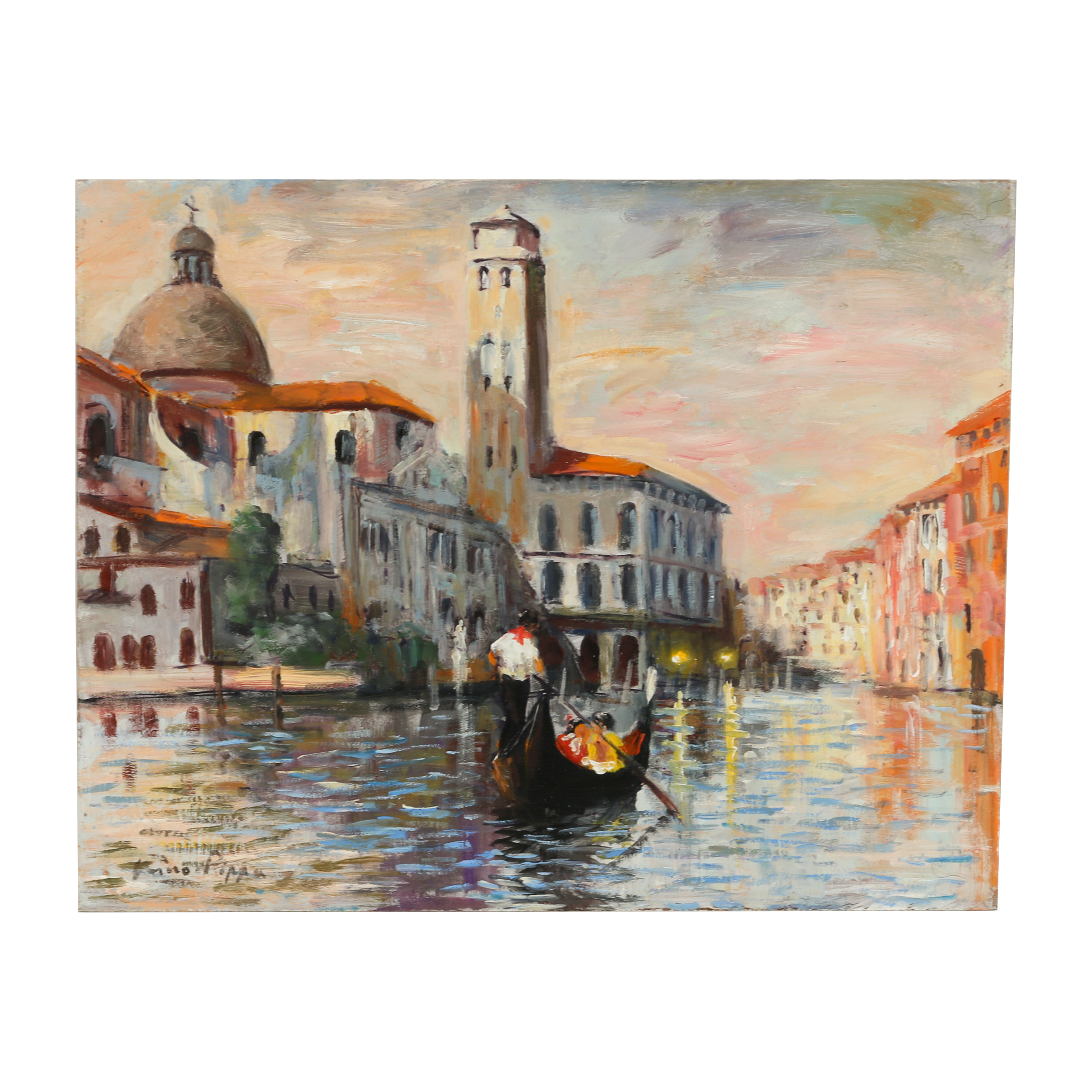 Nino Pippa Oil Painting "Venice Palazzo Labia San Geremia Twilight"