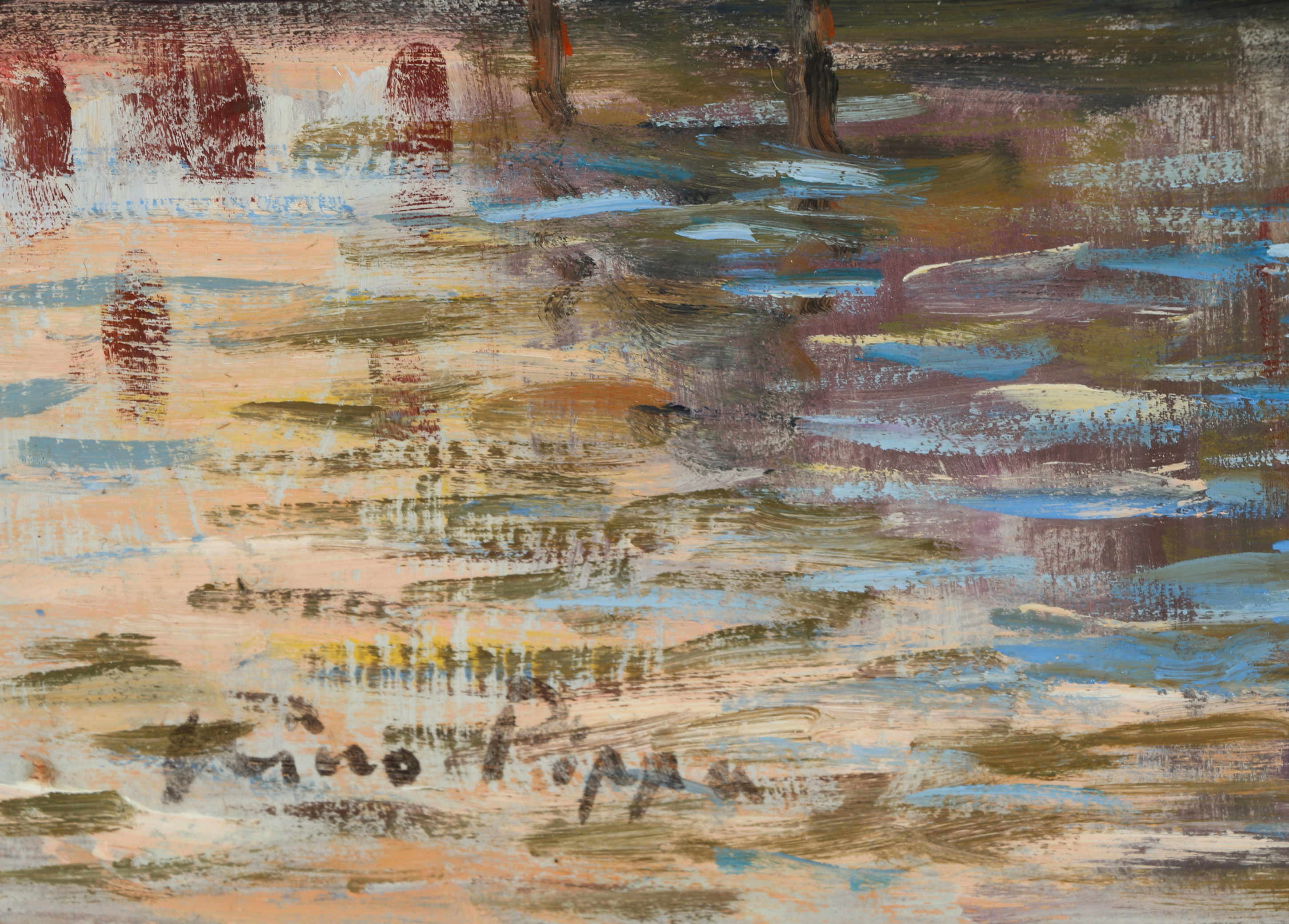 Nino Pippa Oil Painting "Venice Palazzo Labia San Geremia Twilight"