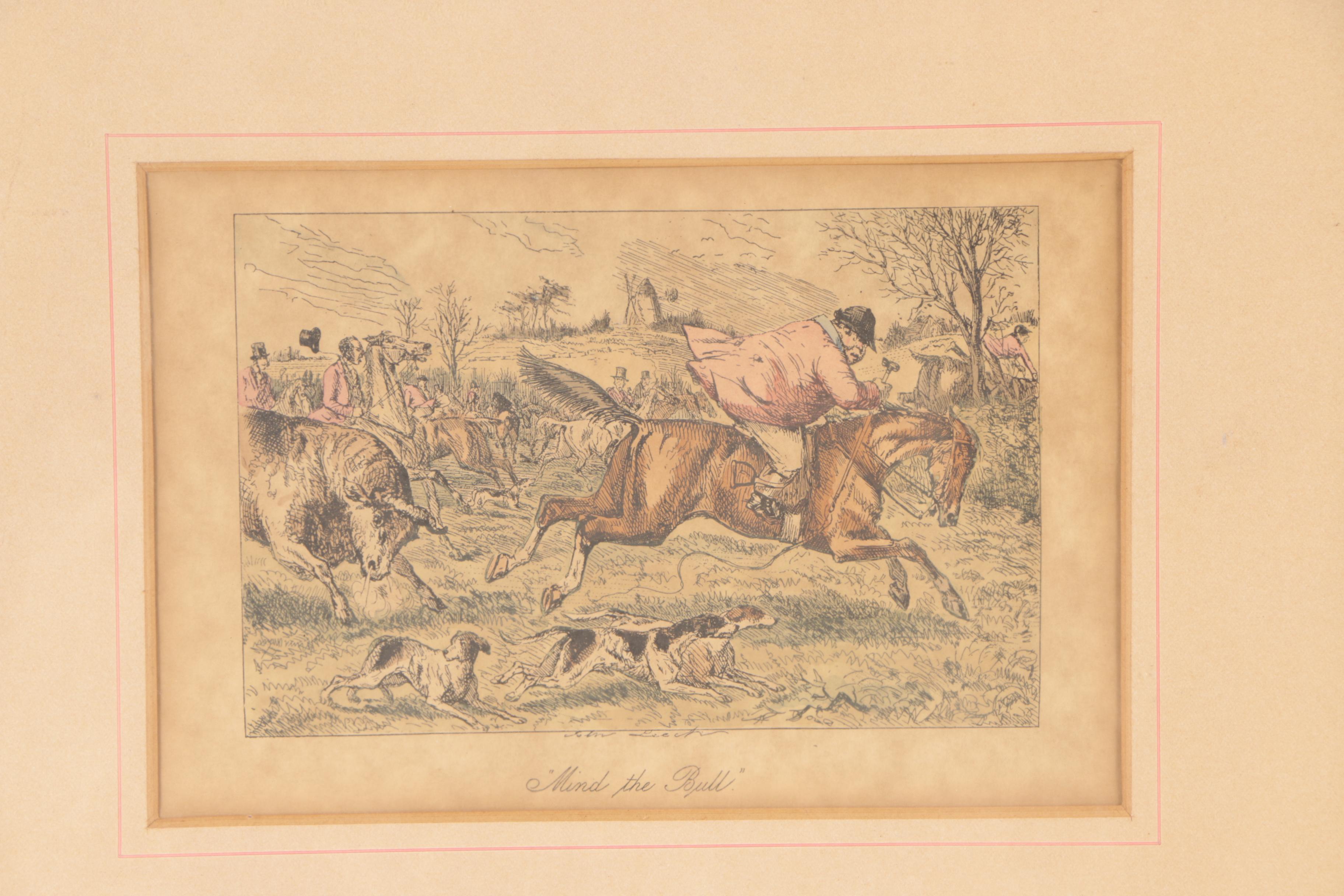Hand-Colored Lithographs after John Leech