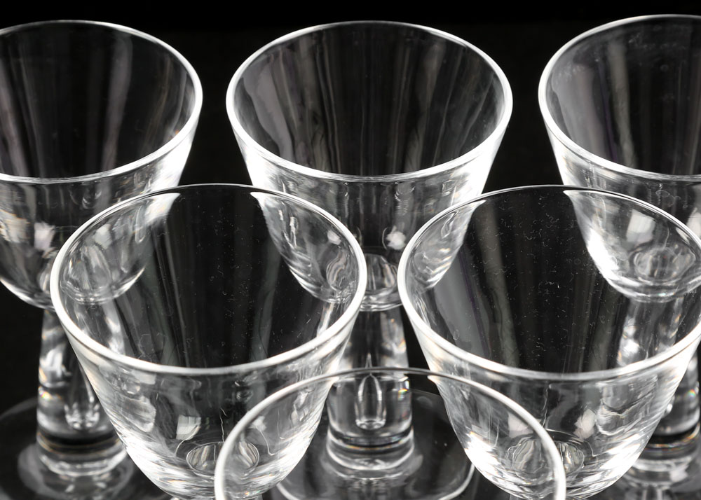 Vintage 1950s Era Steuben Glass Wine Glasses