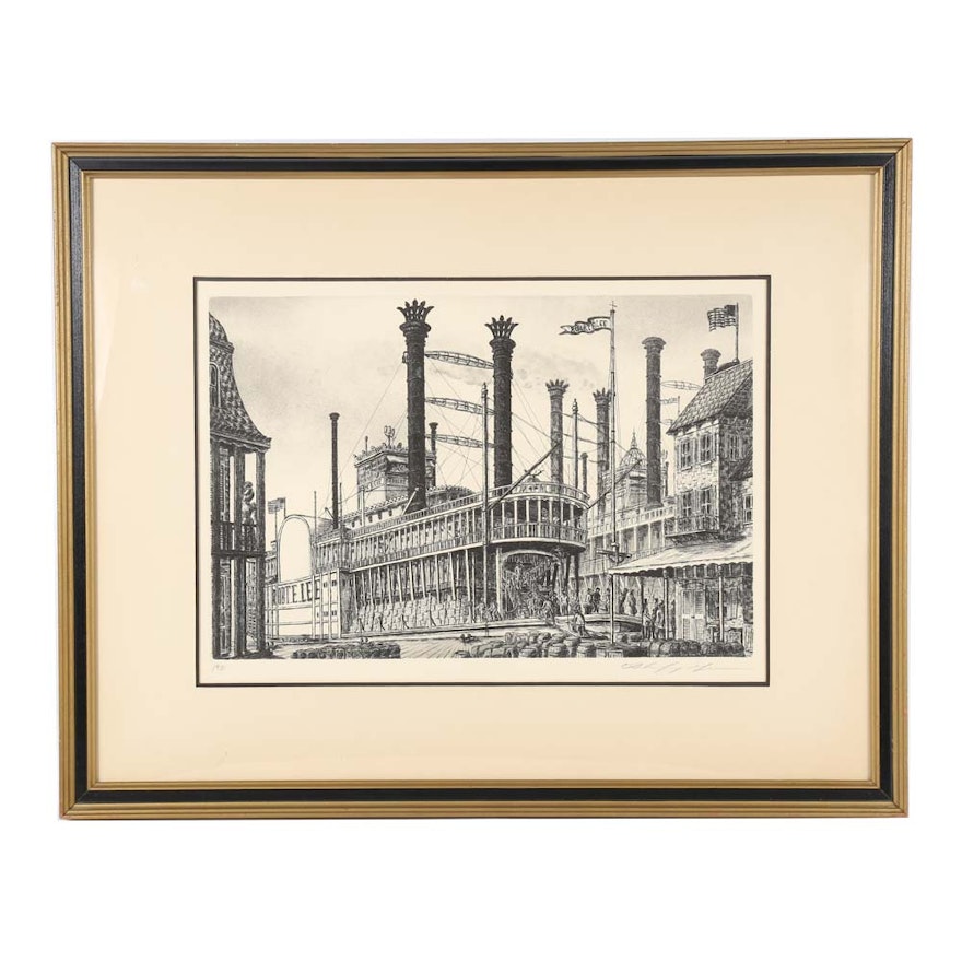 Alan Jay Gaines Lithographic Print on Paper