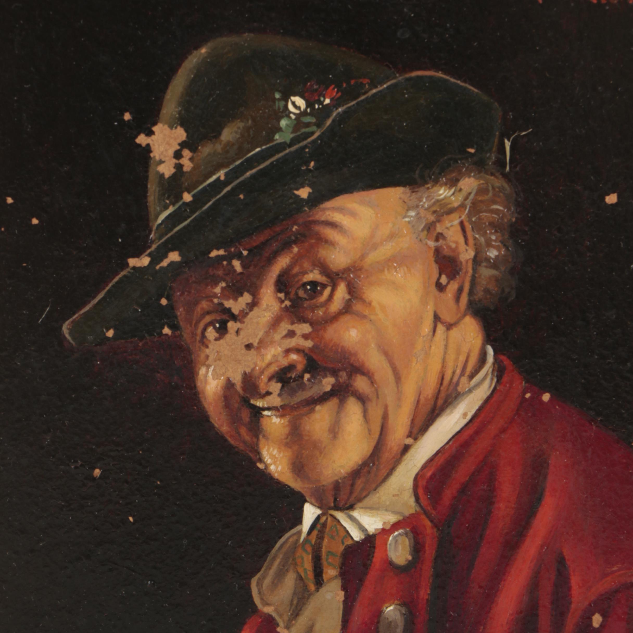 Vintage Walter Roessler Portrait Oil Painting