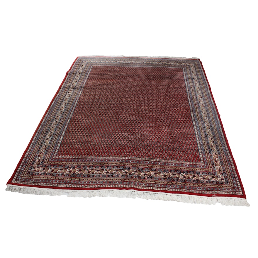 Hand-Knotted Persian Mir Serabend Area Rug