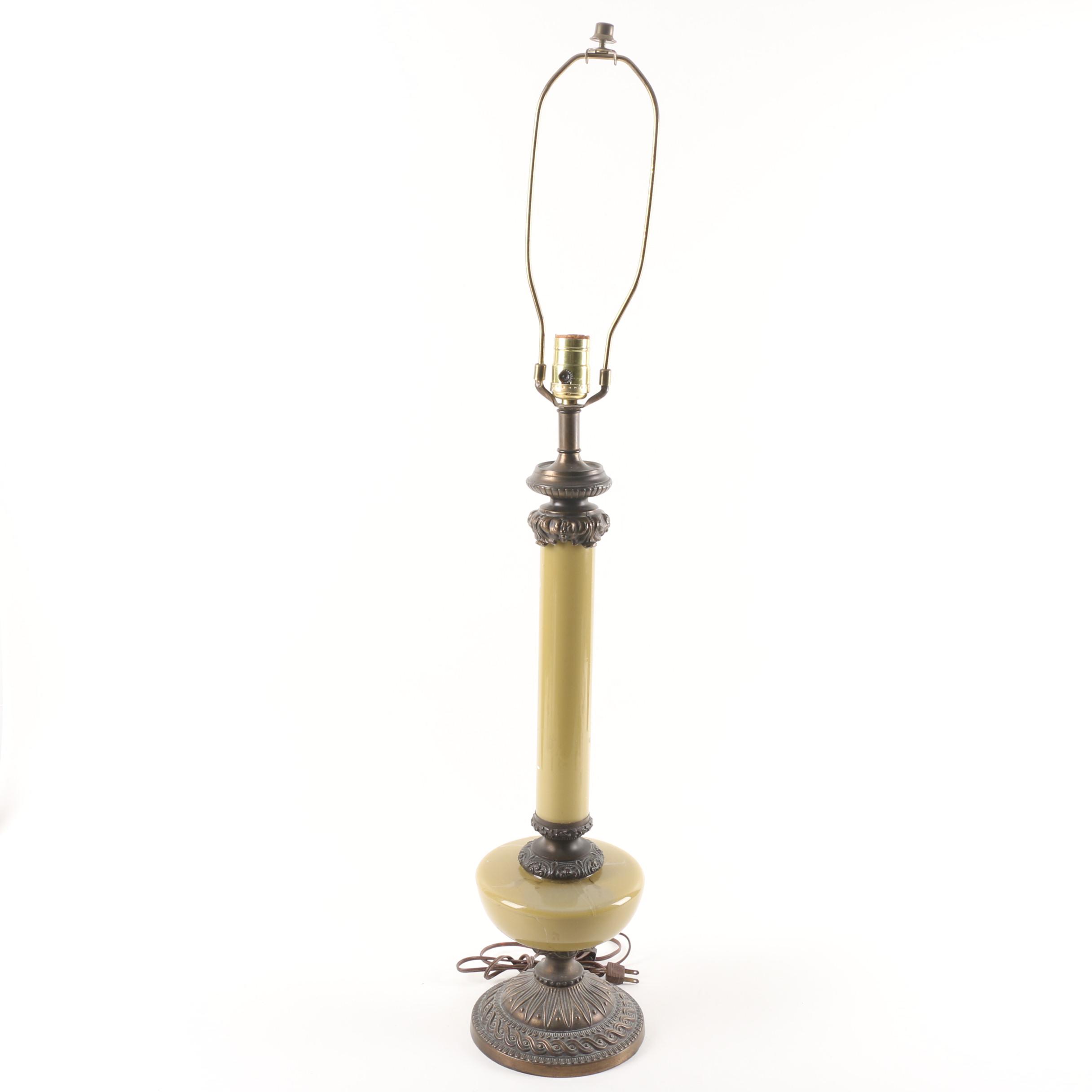 Vintage Flashed Glass Table Lamp