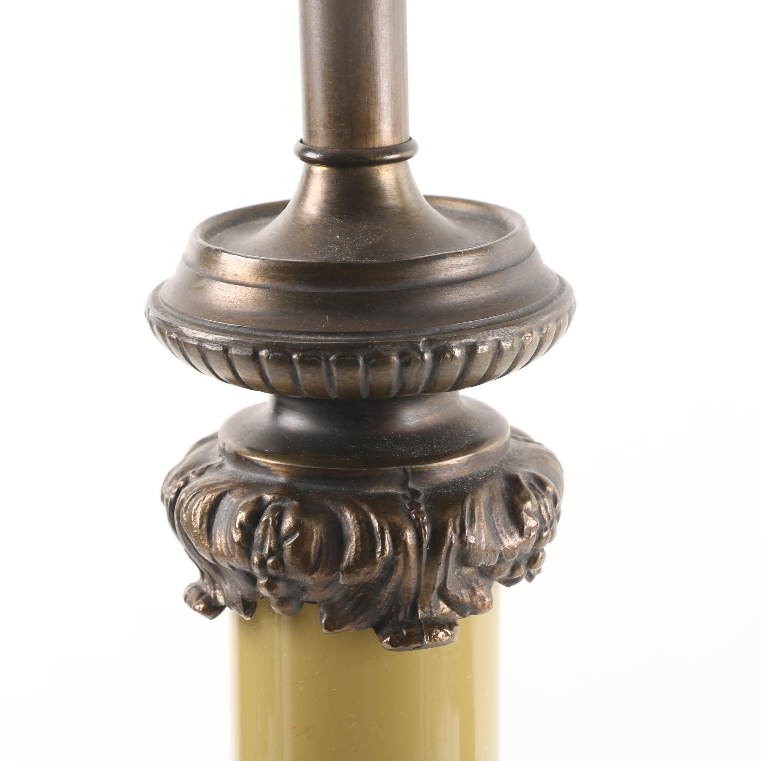 Vintage Flashed Glass Table Lamp