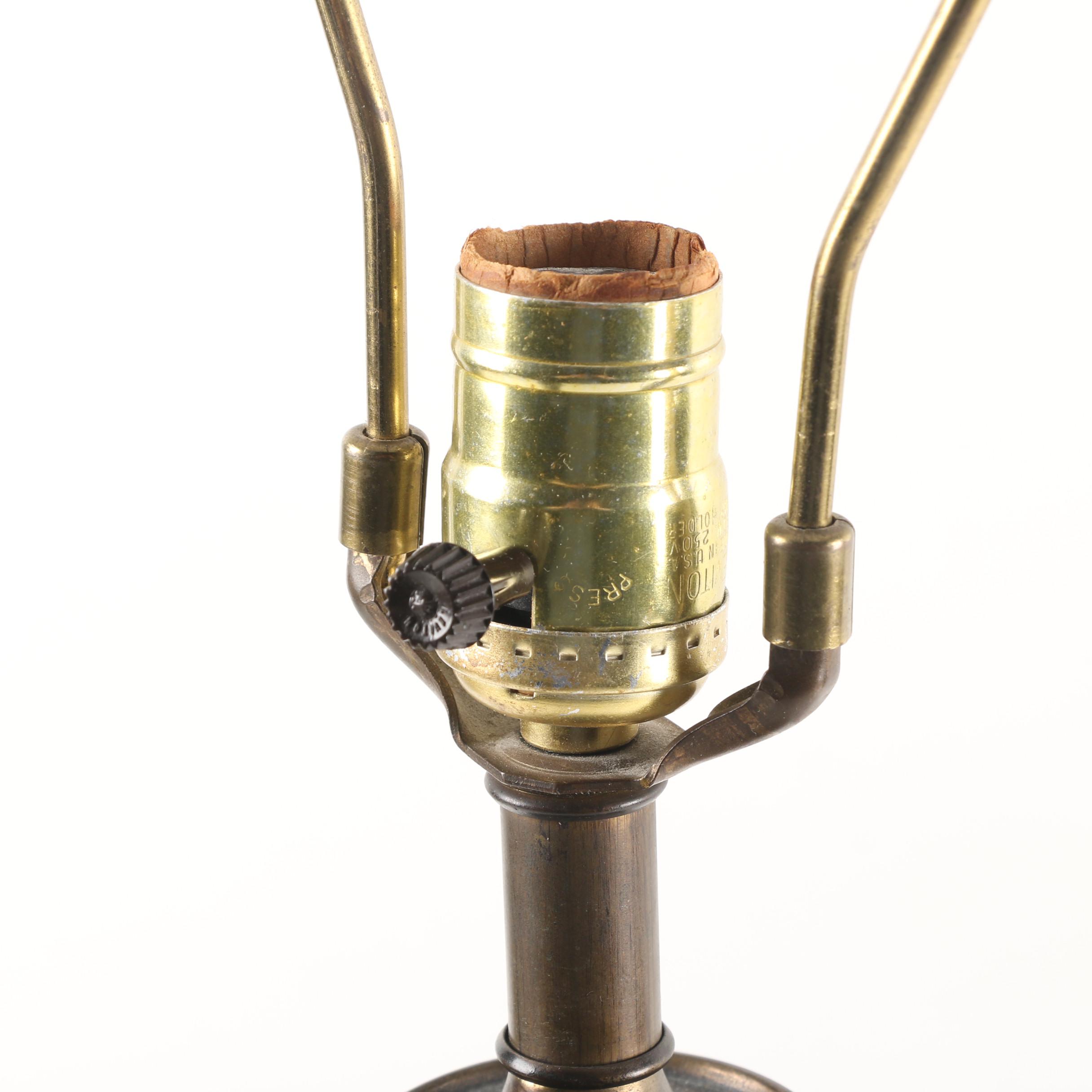 Vintage Flashed Glass Table Lamp