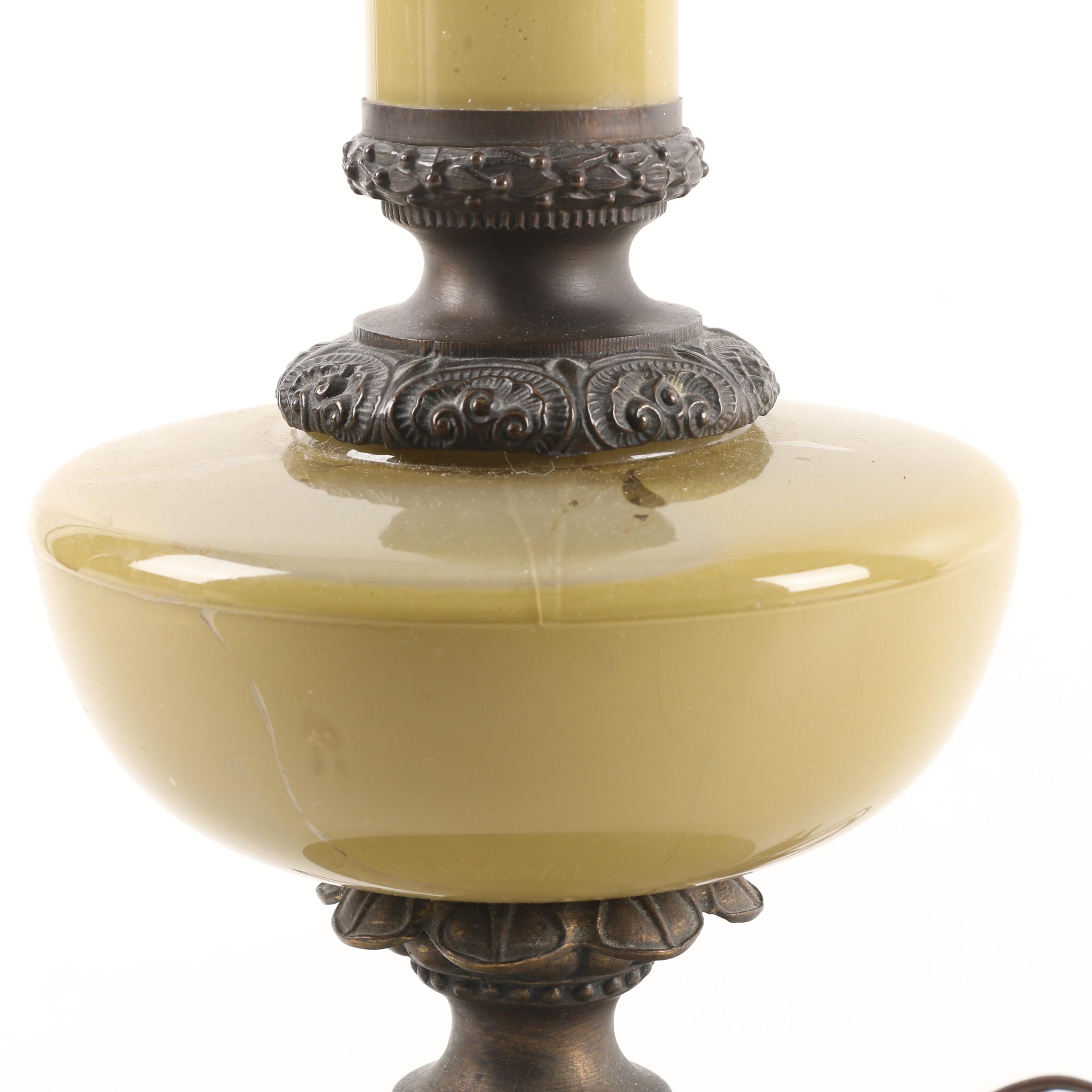 Vintage Flashed Glass Table Lamp