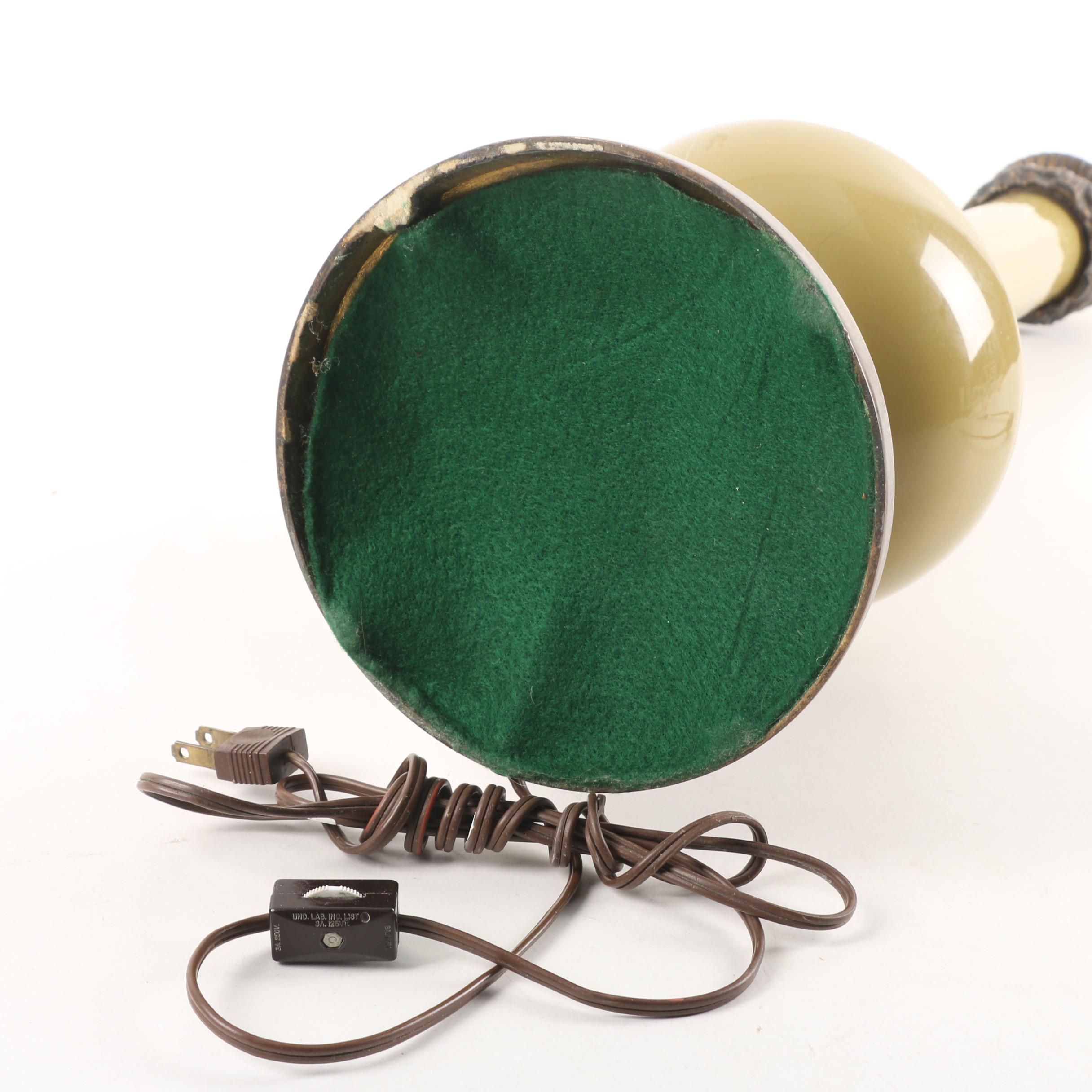 Vintage Flashed Glass Table Lamp