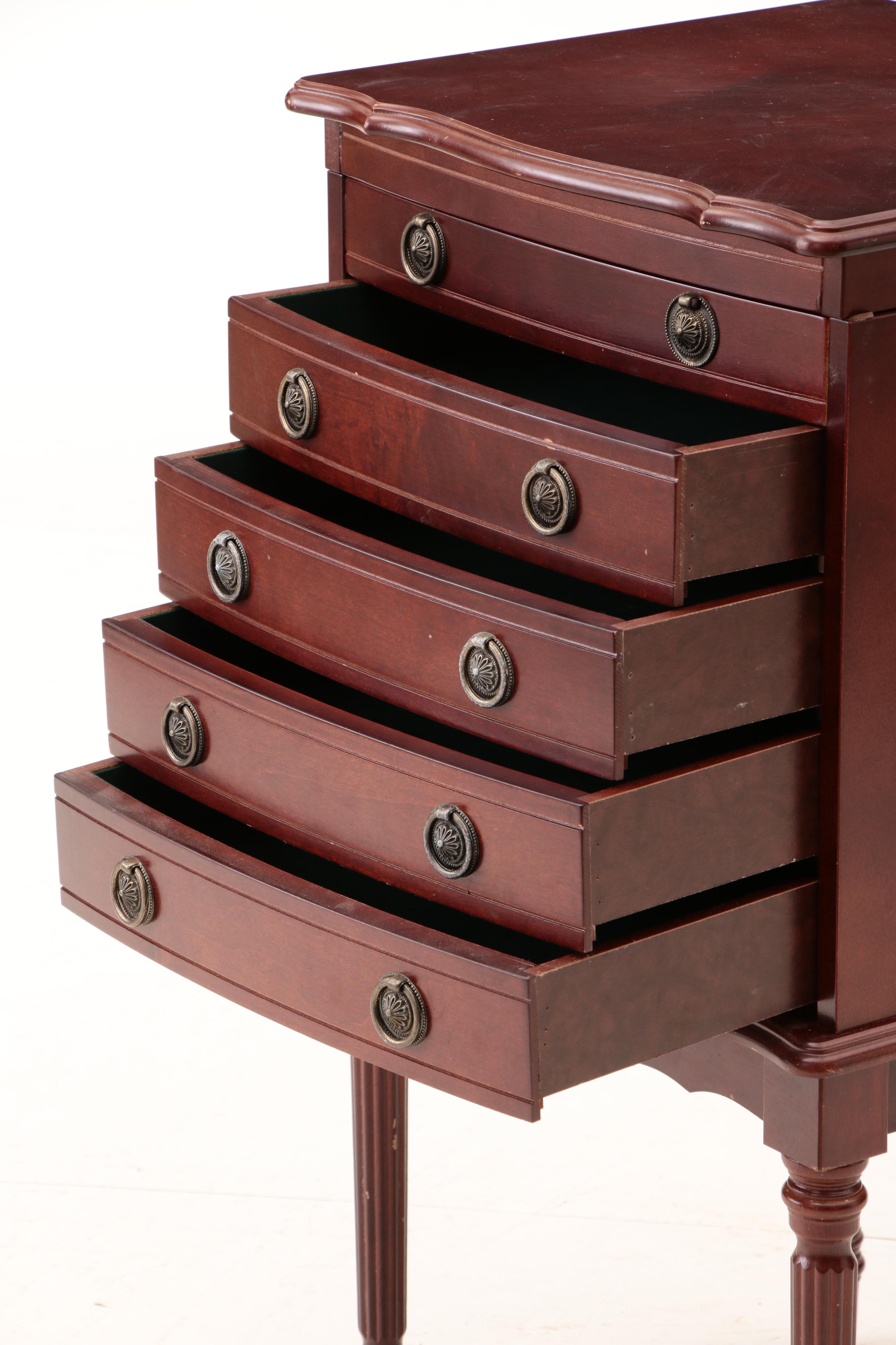 Contemporary Silverware Chest on Stand