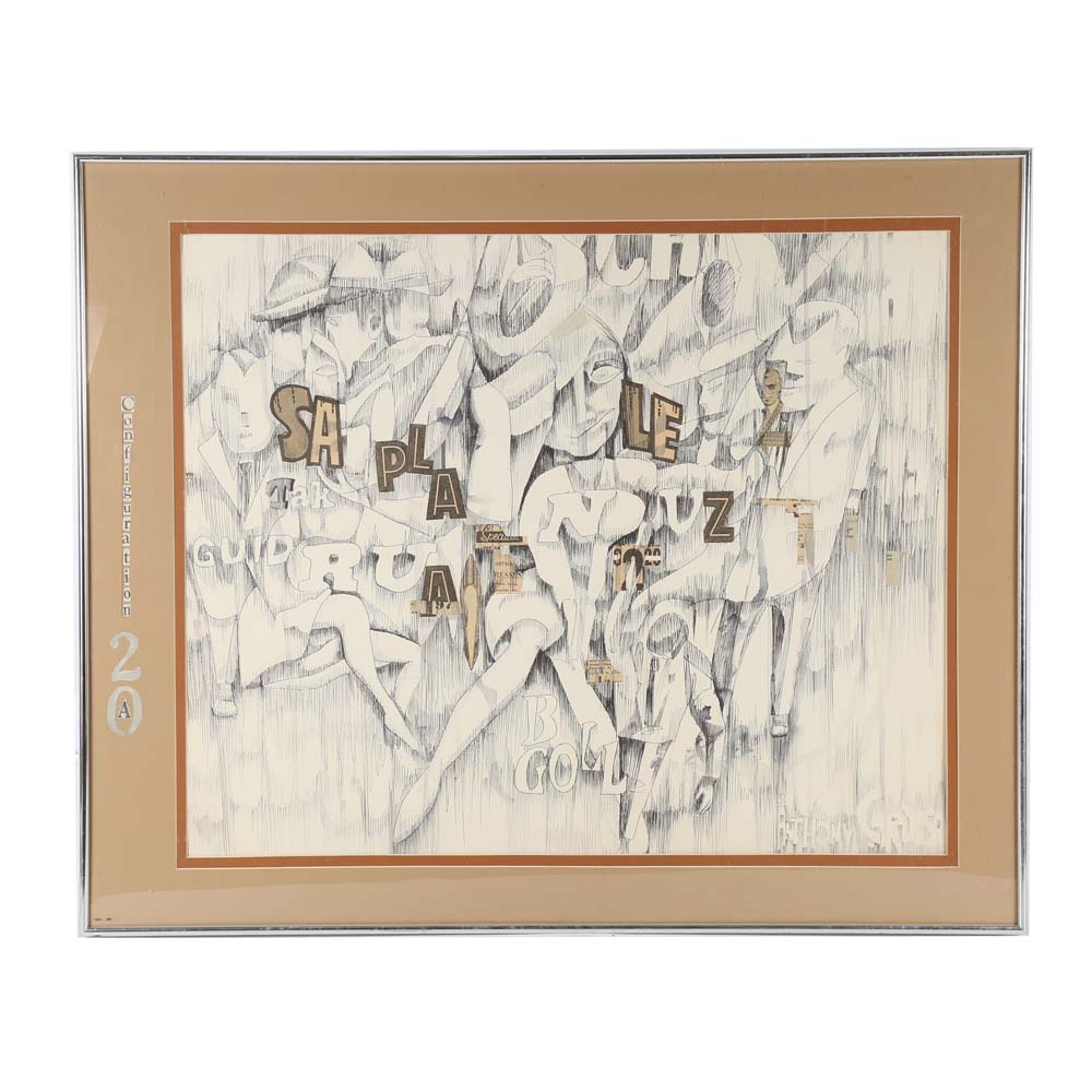 Anthony Cardoso Ink Drawing "Configuration"