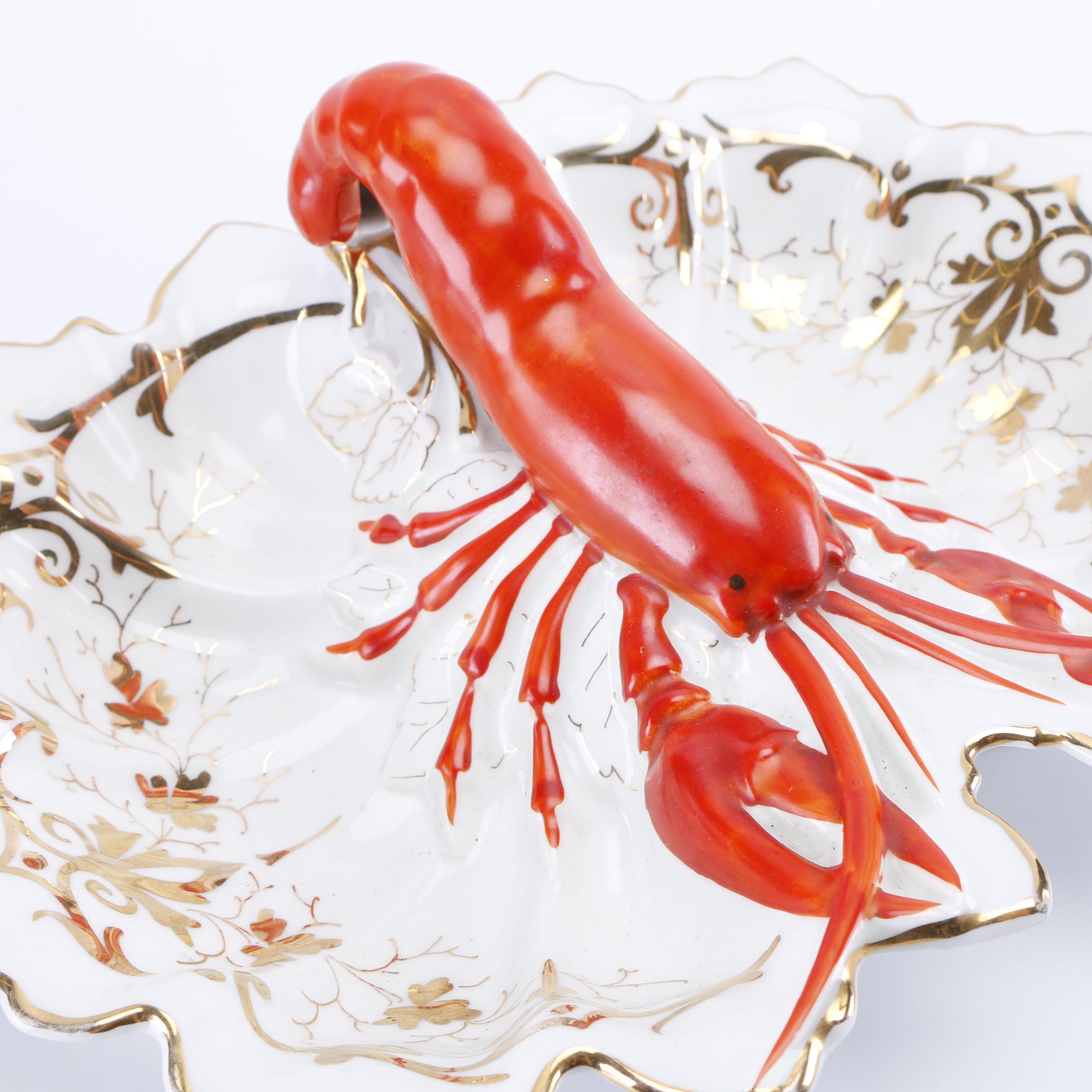 Vintage Lobster Porcelain Divided Serving Dishes featuring C.T. Altwasser