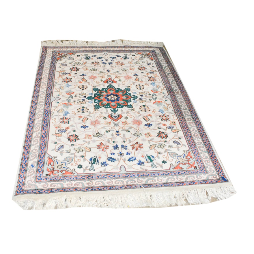 Hand-Knotted Sino-Persian Wool Area Rug