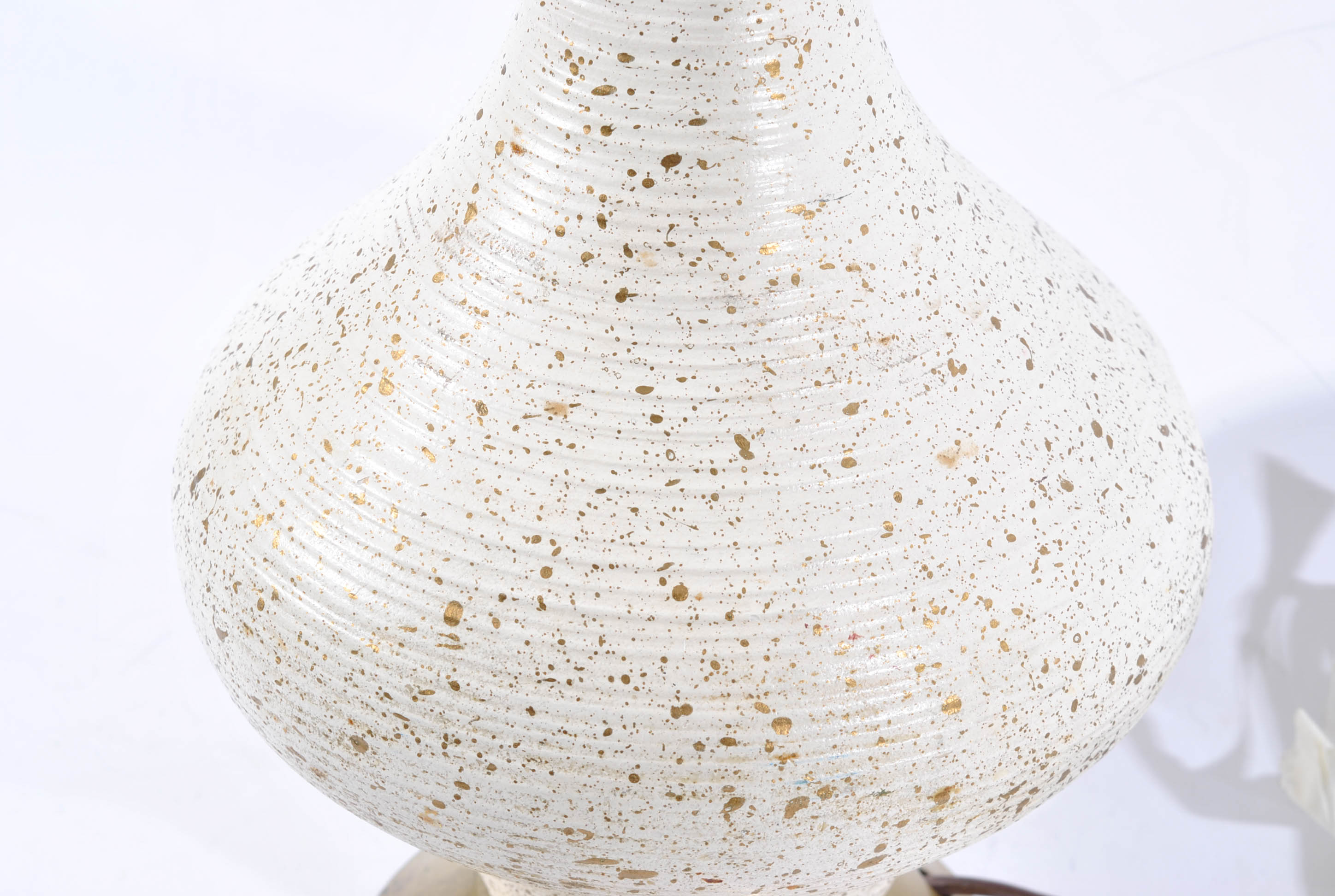 1960s Ceramic Gold Fleck Table Lamp