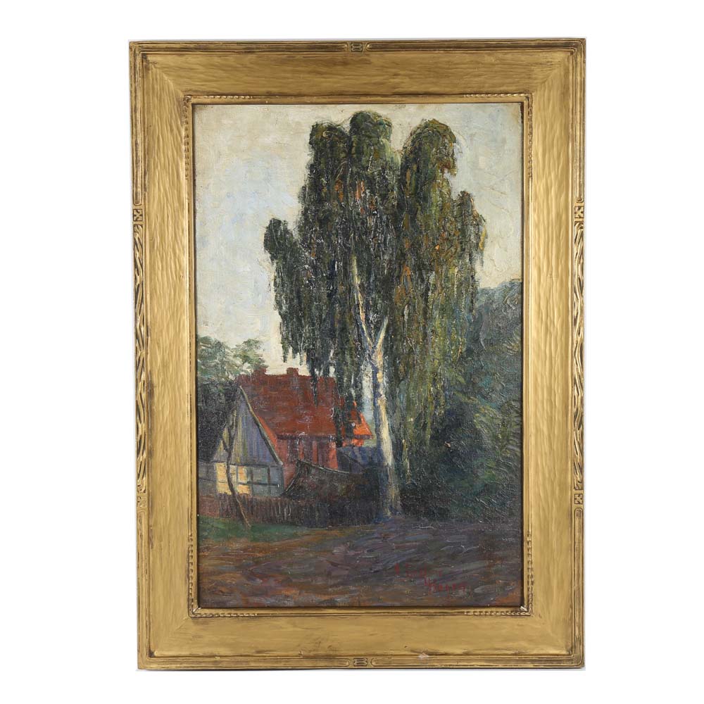 A. Grafini Hogan Landscape Oil Painting on Board