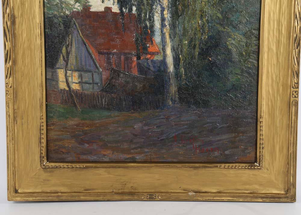 A. Grafini Hogan Landscape Oil Painting on Board