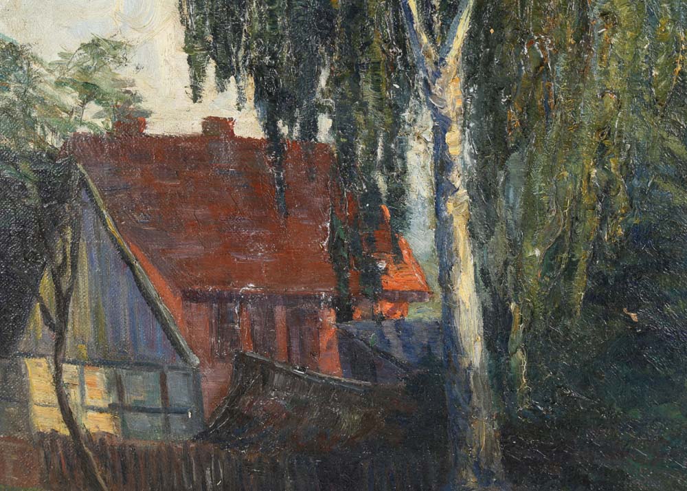 A. Grafini Hogan Landscape Oil Painting on Board