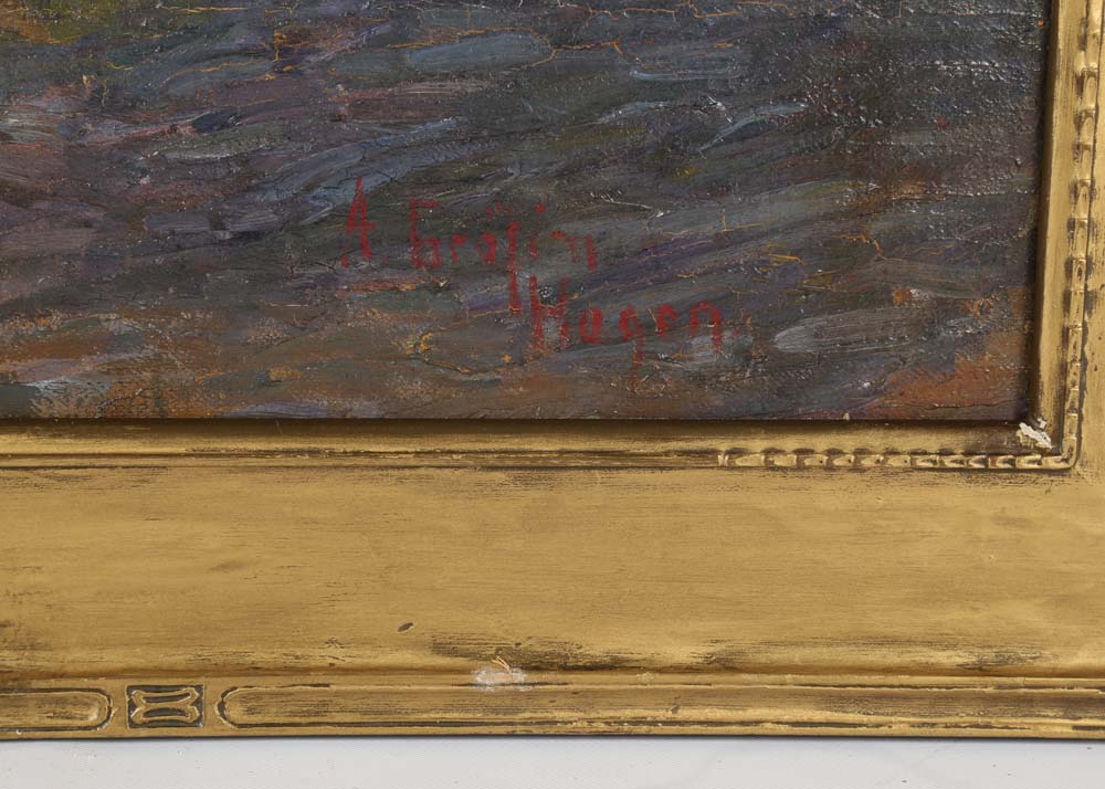 A. Grafini Hogan Landscape Oil Painting on Board