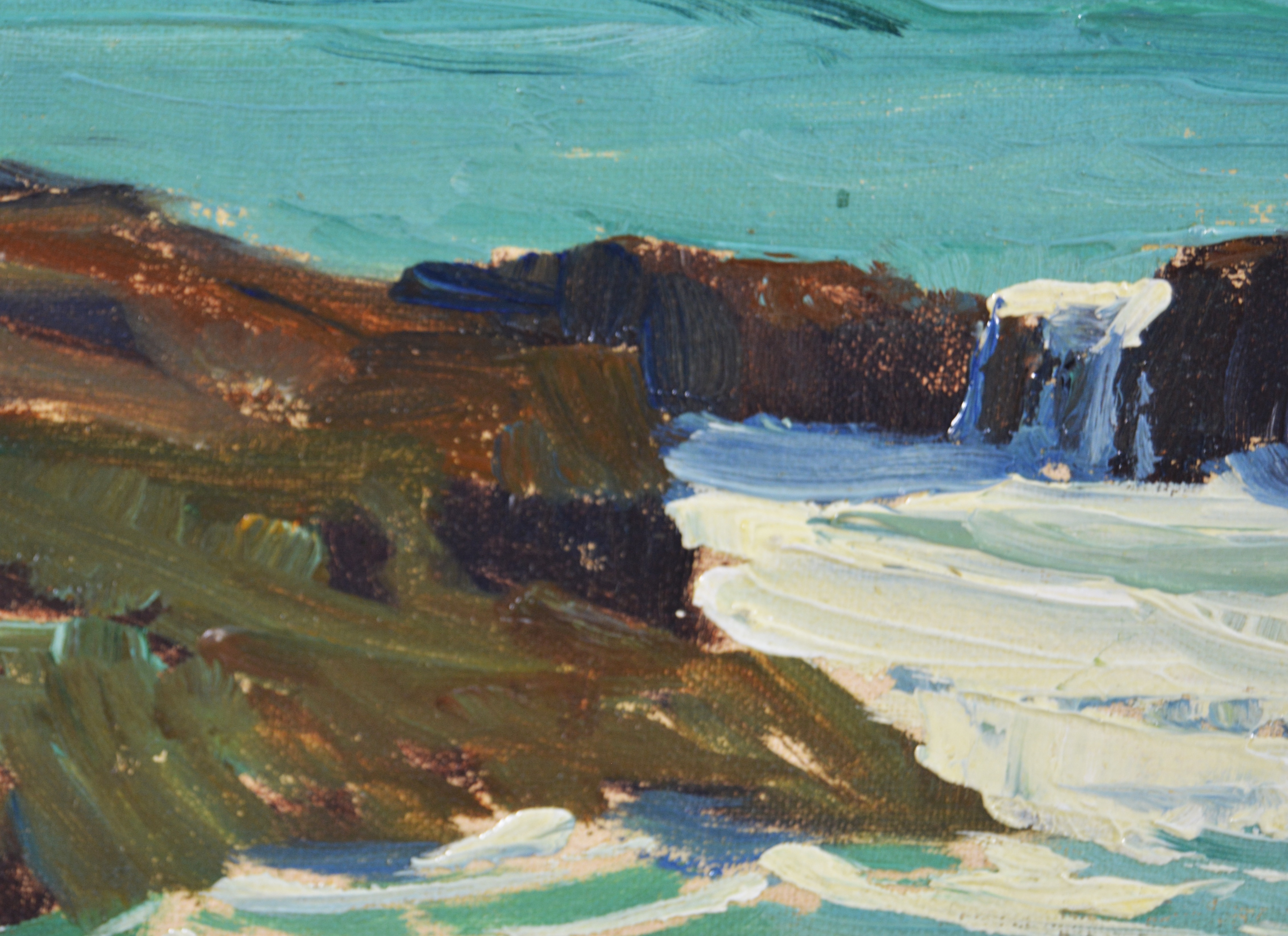 Edmond J. Fitzgerald Original Oil Painting of Ocean Scene