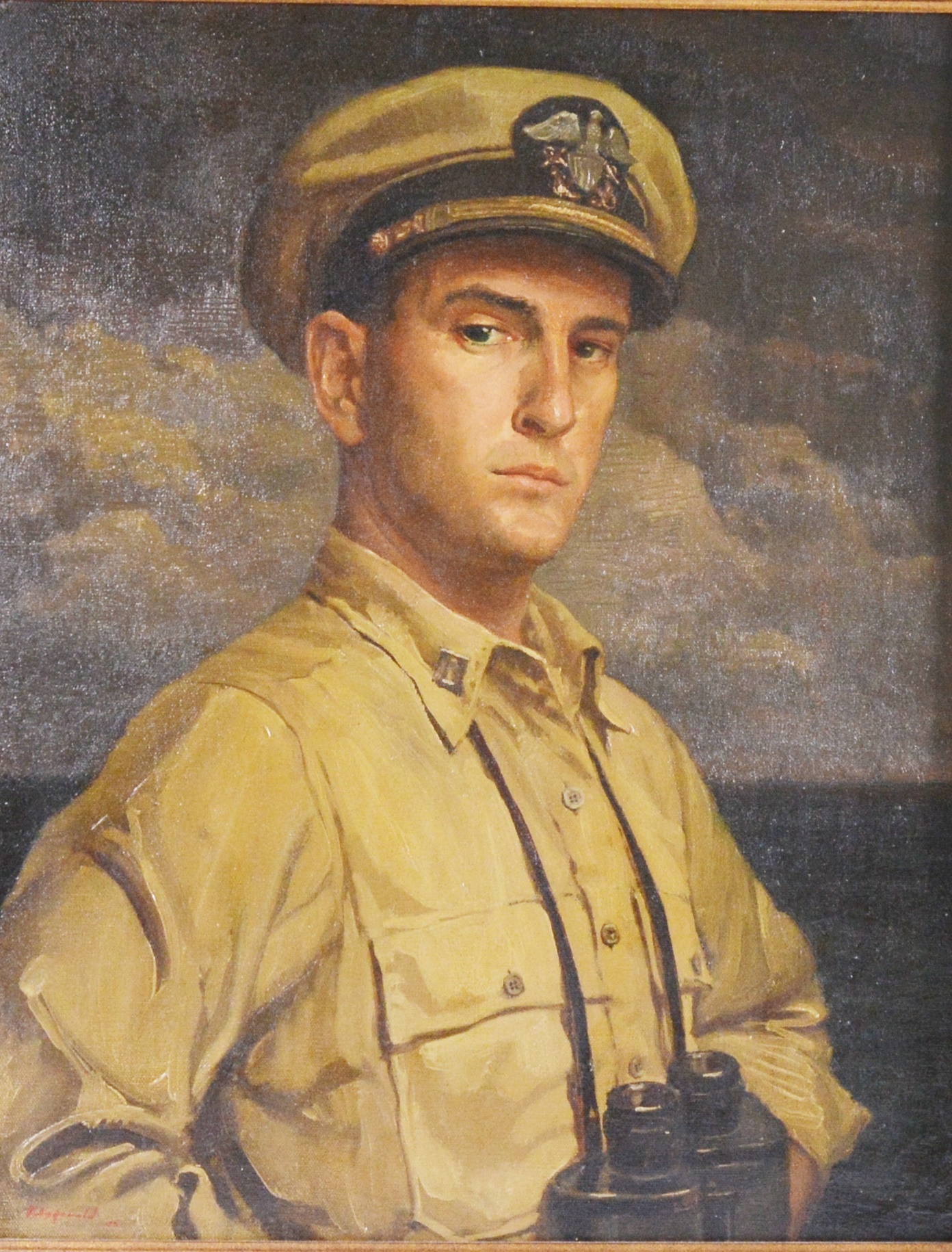 Edmond J. Fitzgerald Oil Painting Self Portrait as a Naval Officer