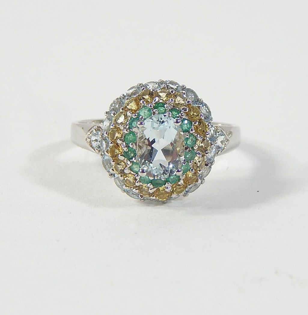 Three Sterling Silver Cubic Zirconia Rings