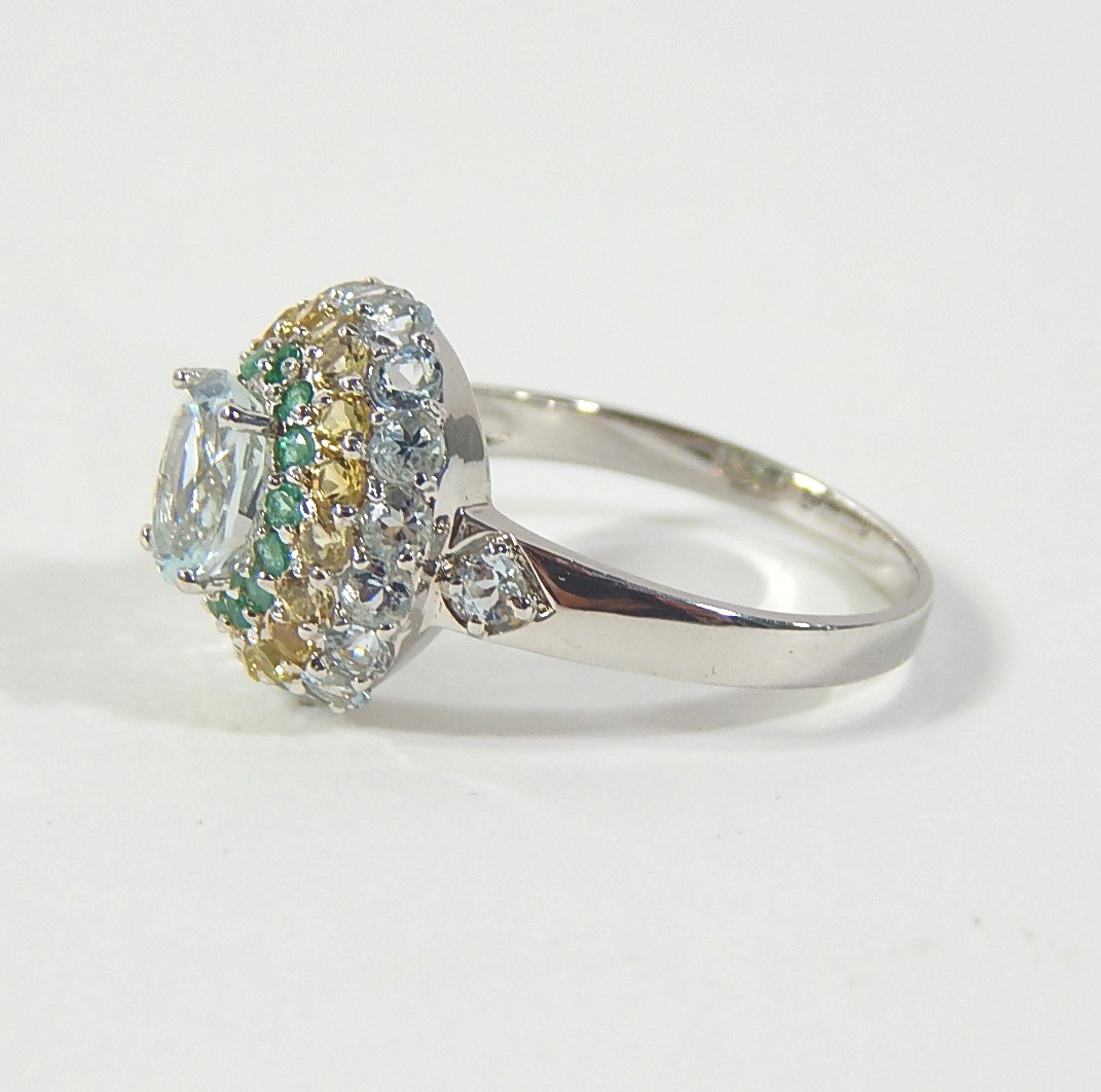 Three Sterling Silver Cubic Zirconia Rings