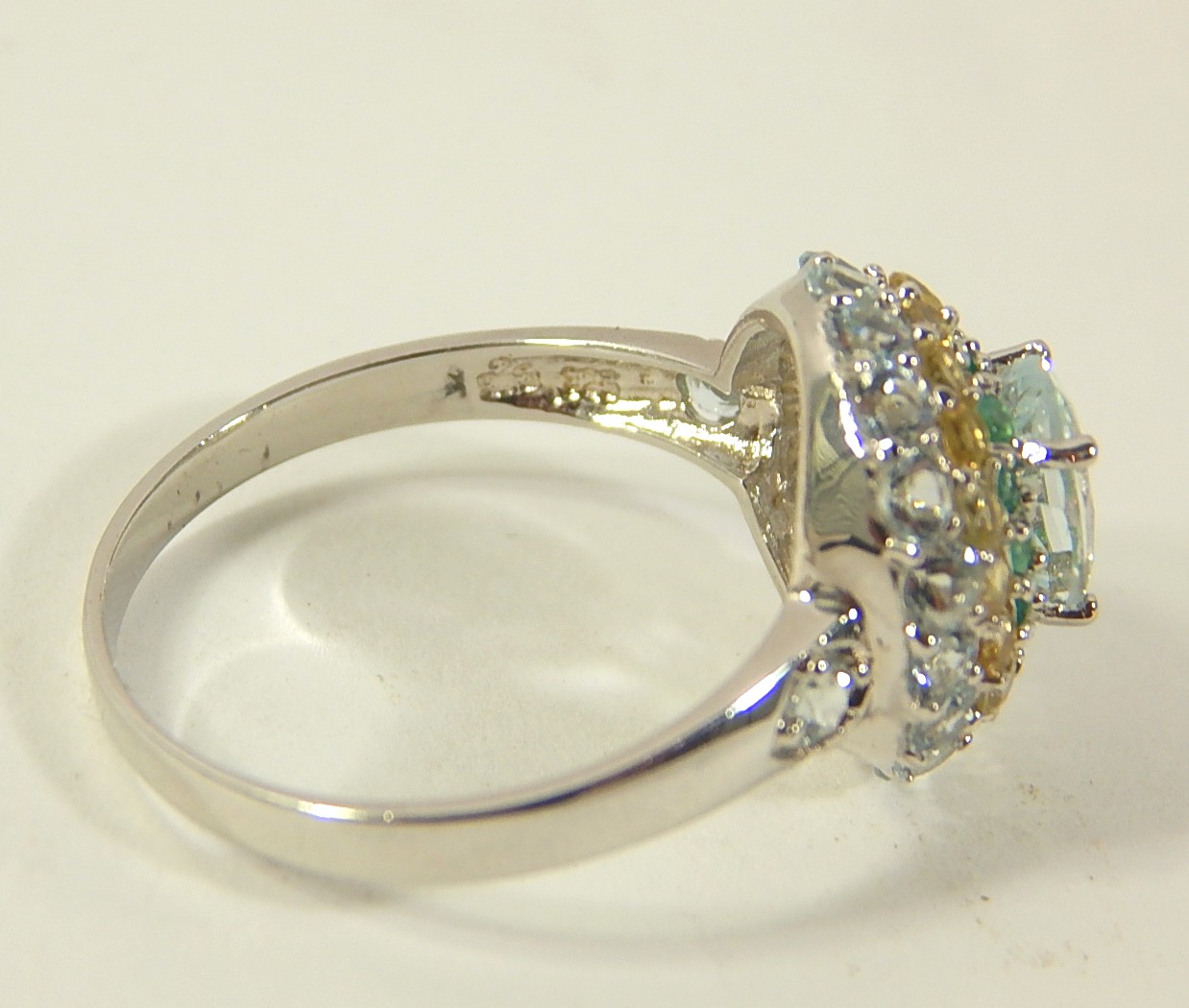 Three Sterling Silver Cubic Zirconia Rings