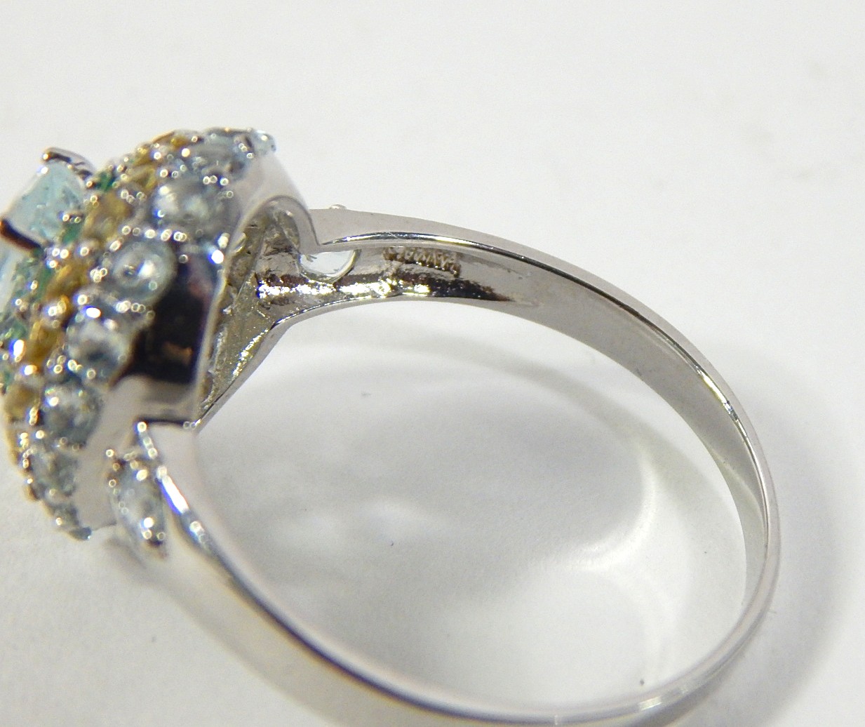 Three Sterling Silver Cubic Zirconia Rings