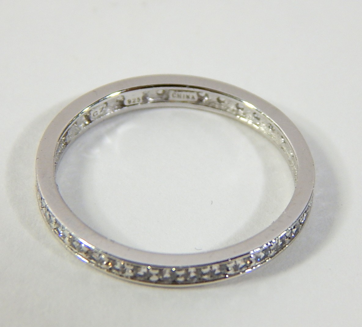 Three Sterling Silver Cubic Zirconia Rings